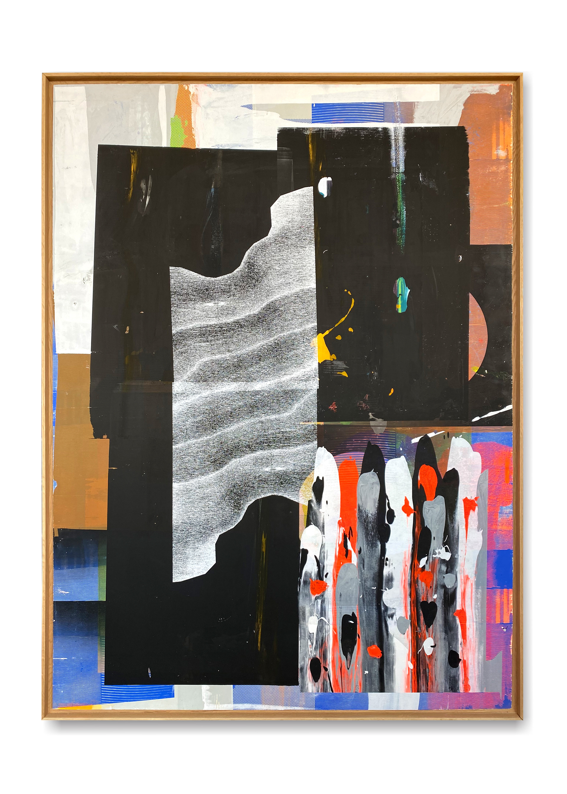 Table 03, screen-print & mixed media on wood,  180 x 134 cm, 2018