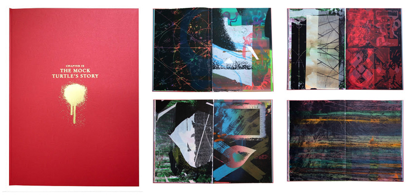 Chapter 09 - The Mock Turtle's Story, hard cover with bronz embossing, 46 x 33 cm, 32 pages. Collection: the National Library of Luxembourg  