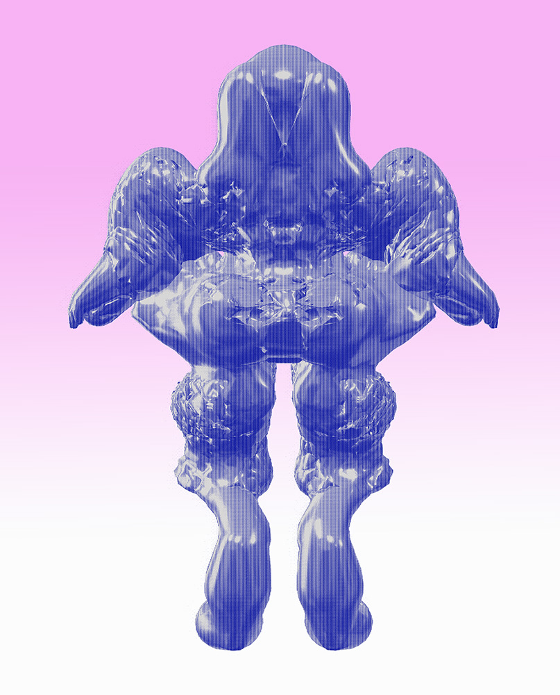 Page from Artists' Book "Sculptural Simulacra", Screen-print on paper, 2024