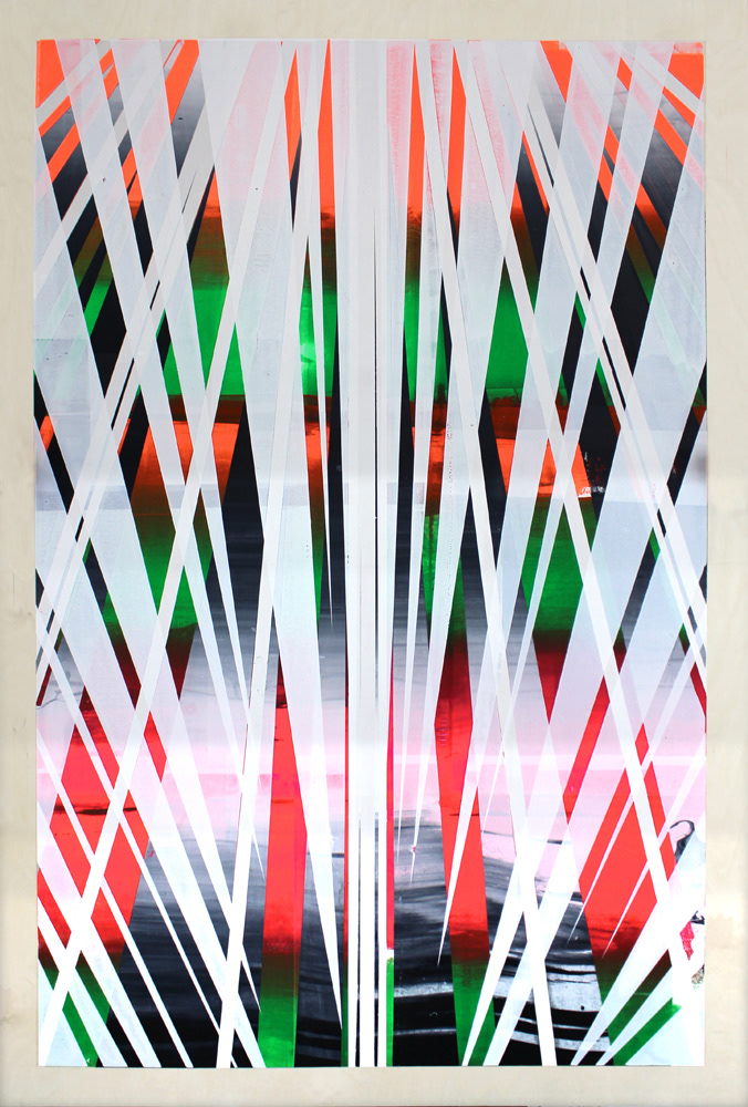 Bad Printing 13, screen-print on wood, 150 x 100 cm, 2013