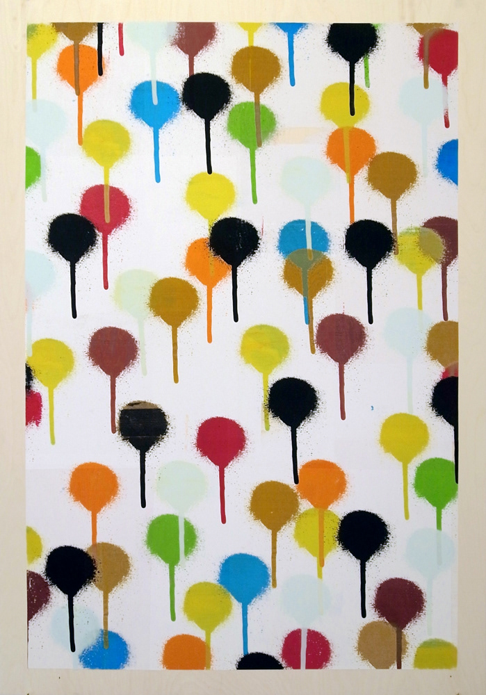 Bad Printing 05, screen-print on wood, 150 x 100 cm, 2013