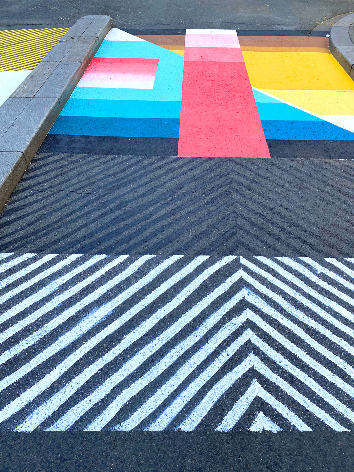 Place des Capucins, 2021, 40 x 10 m, spray - and road paint, public art (Zebra3 & Saison Culturelle Bordeaux), Bordeaux, France