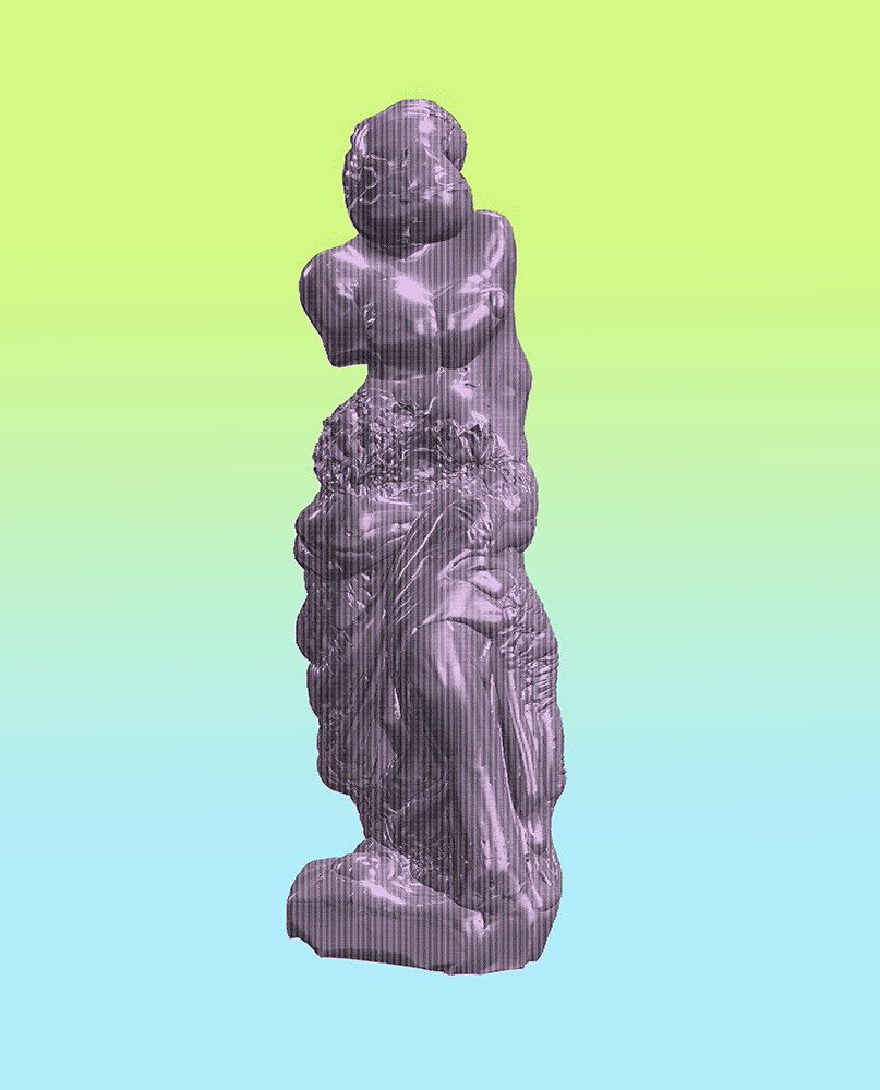 Page from Artists' Book "Sculptural Simulacra", Screen-print on paper, 2024