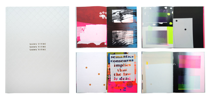 Sans Titre, hard cover with gold embossing, 33 x 46 cm, 32 pages, 2017. Collection: Musée Patrimonial Strasbourg, France