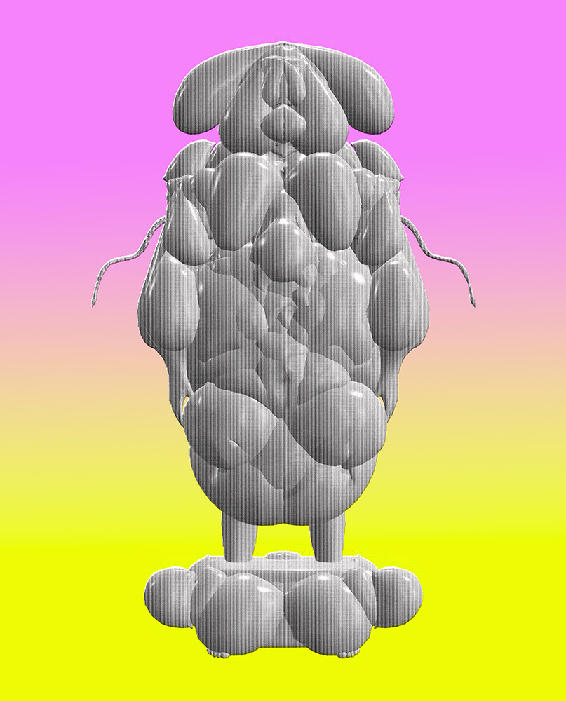 Page from Artists' Book "Sculptural Simulacra", Screen-print on paper, 2024