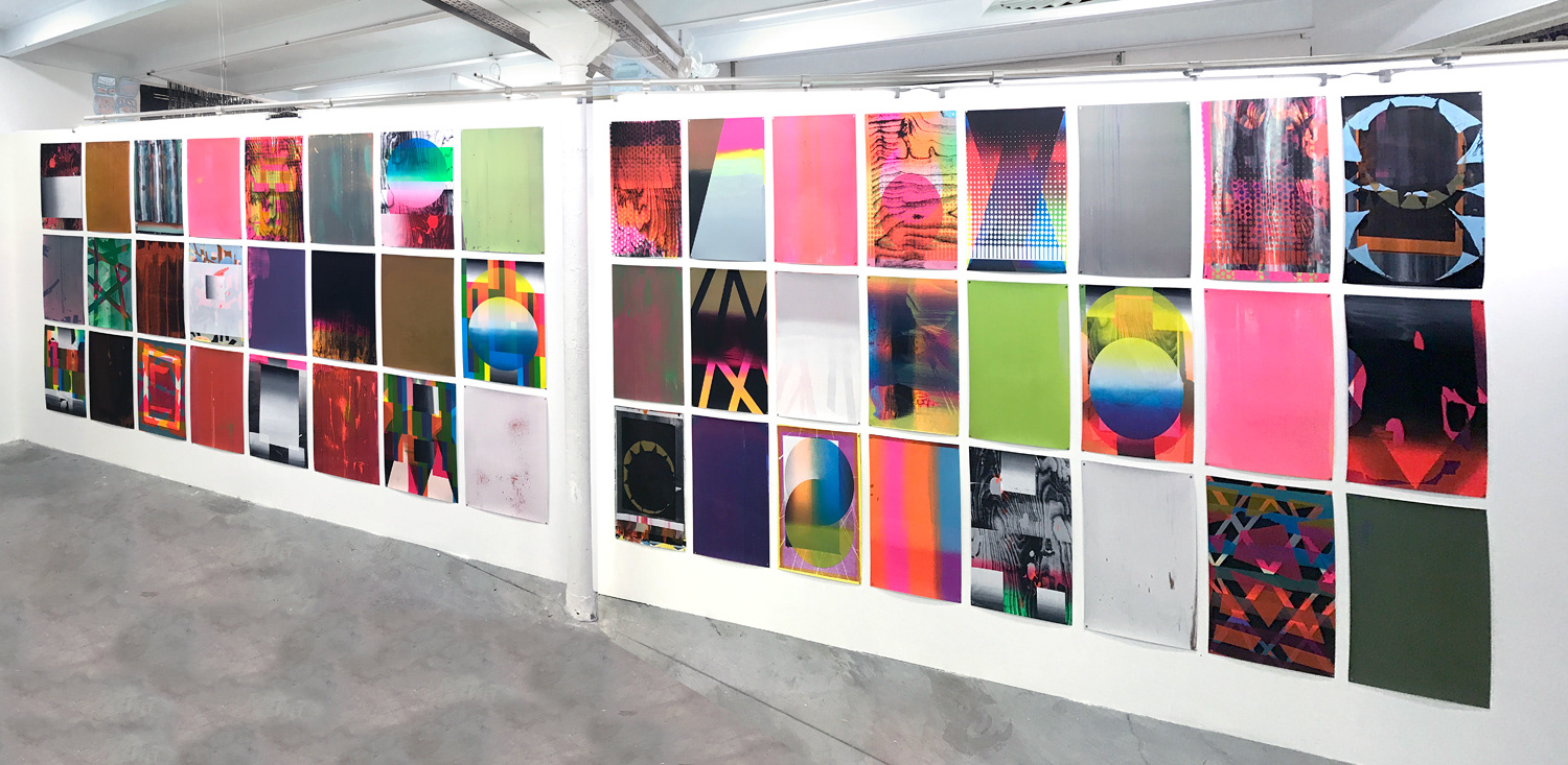 W.O.P, screen-print on paper, 9 x 2,5 m, Friche la Belle de Mai, Marseille, France, 2019