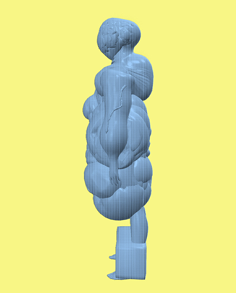 Page from Artists' Book "Sculptural Simulacra", Screen-print on paper, 2024