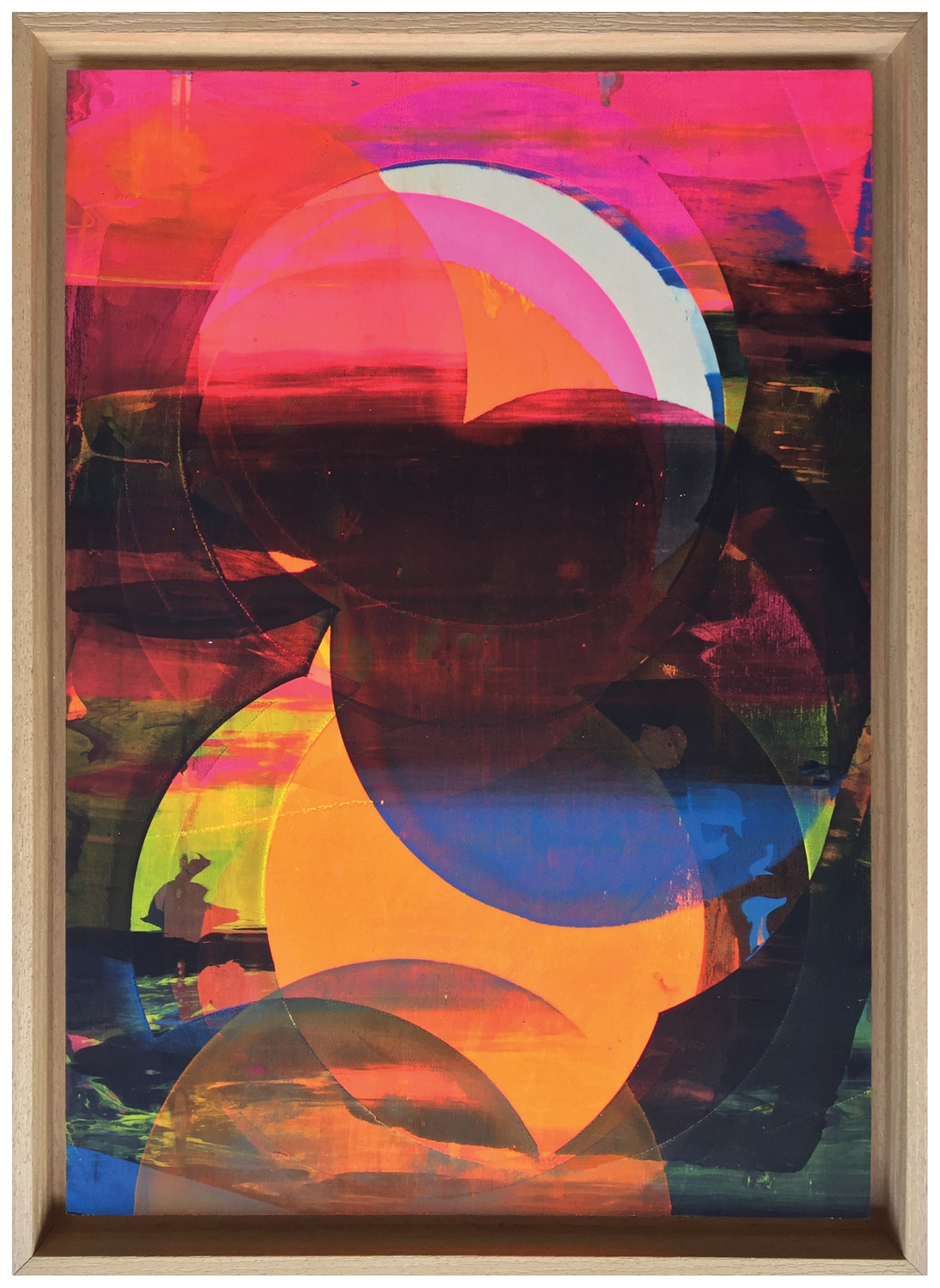 Stalker 6, 2020, screen-print on wood, 39 x 54 cm