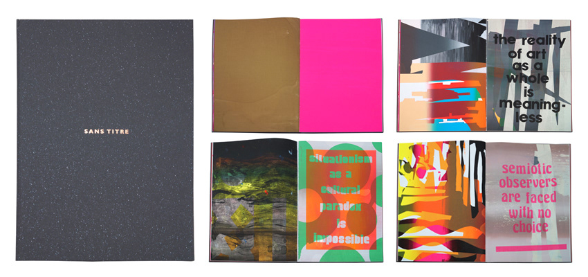 Sans Titre, hard cover with gold embossing, 33 x 46 cm, 32 pages, 2015.