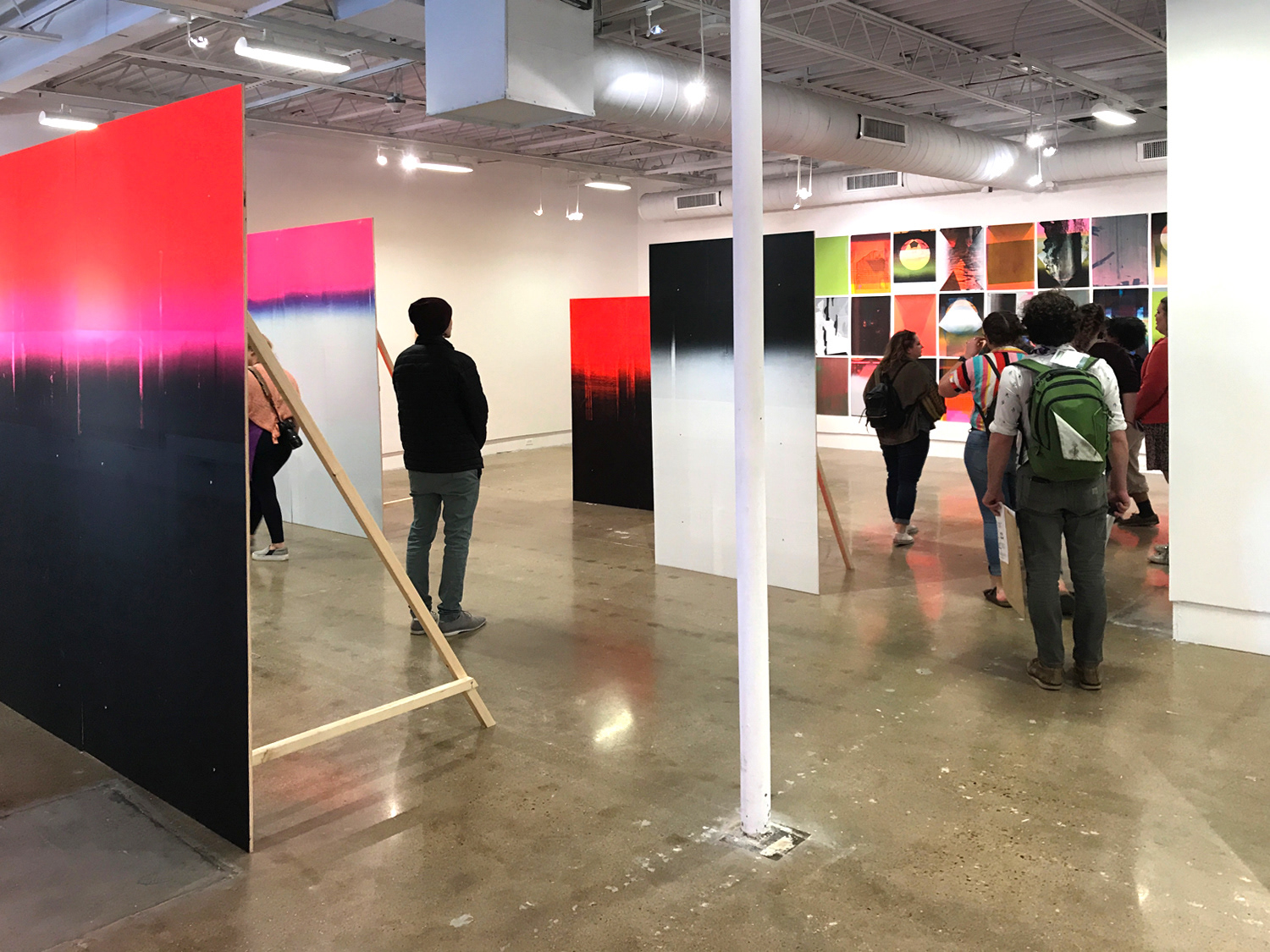 "No no no no I want you to be wide awake and and hear details you've never heard before!", screen-print on plywood, 190 m2, Fort Worth Contemporary Arts, 2019, TX, USA