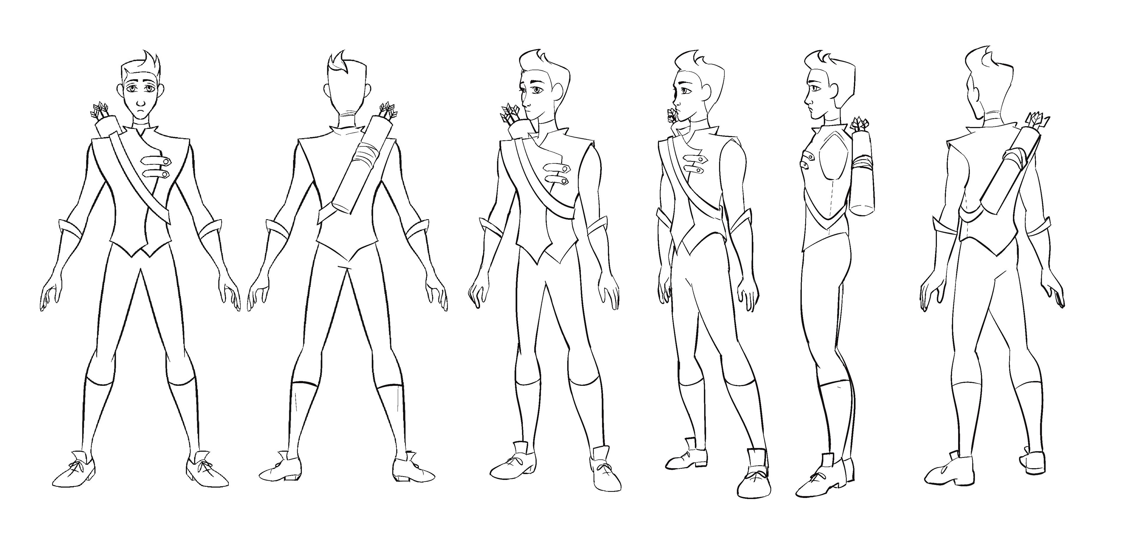 Left-most design done by director, every other angle is my work. 