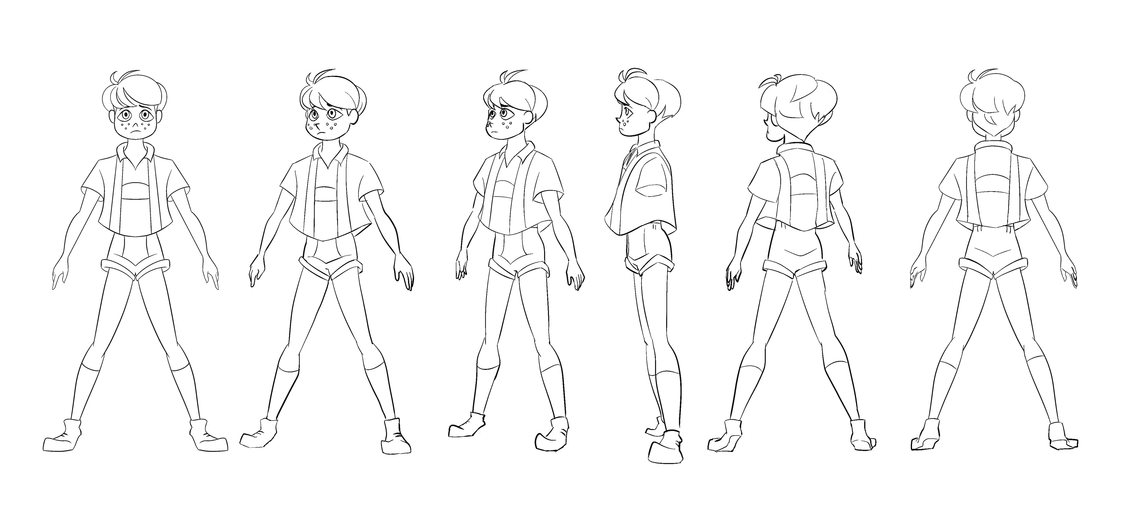 Left-most design done by director, every other angle is my work. 