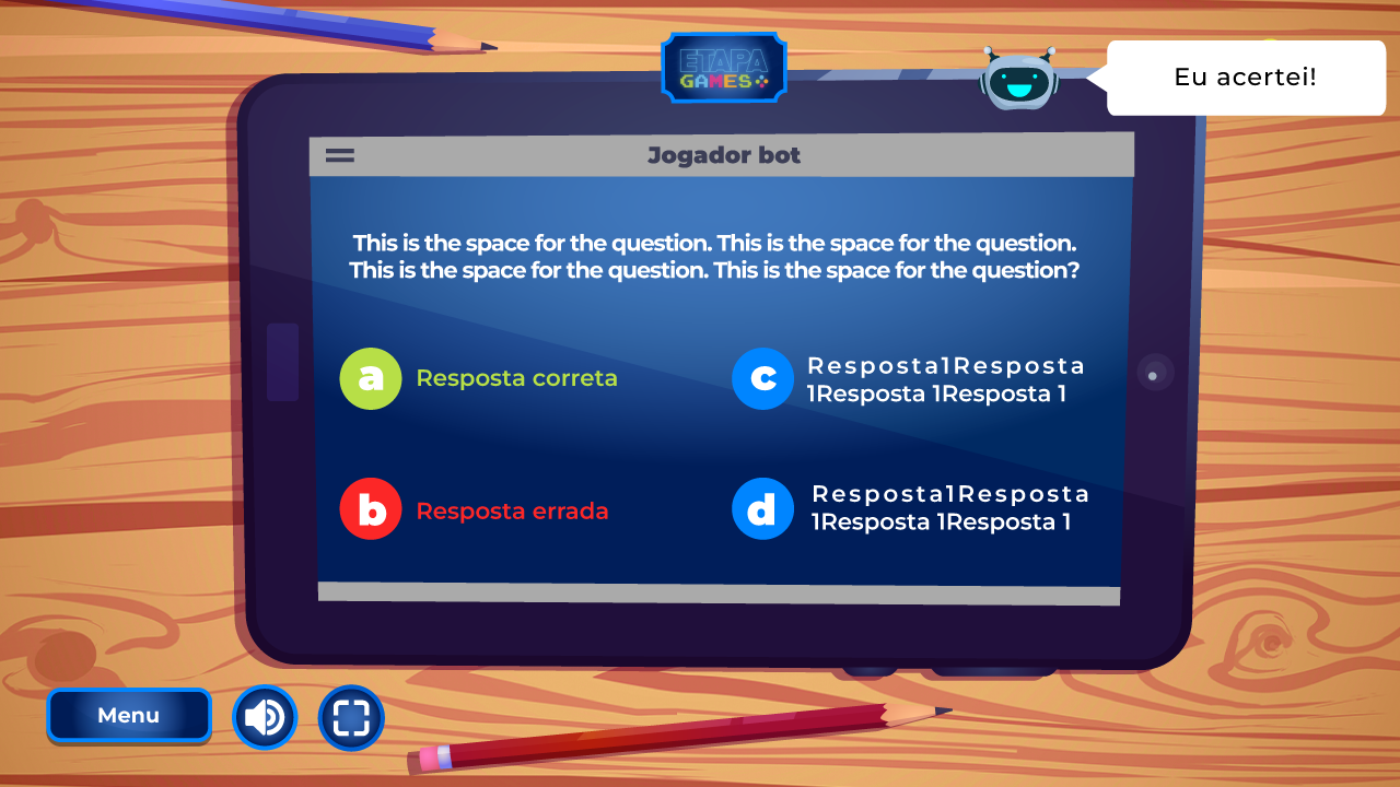 Tela de interação do Bot, quando houver