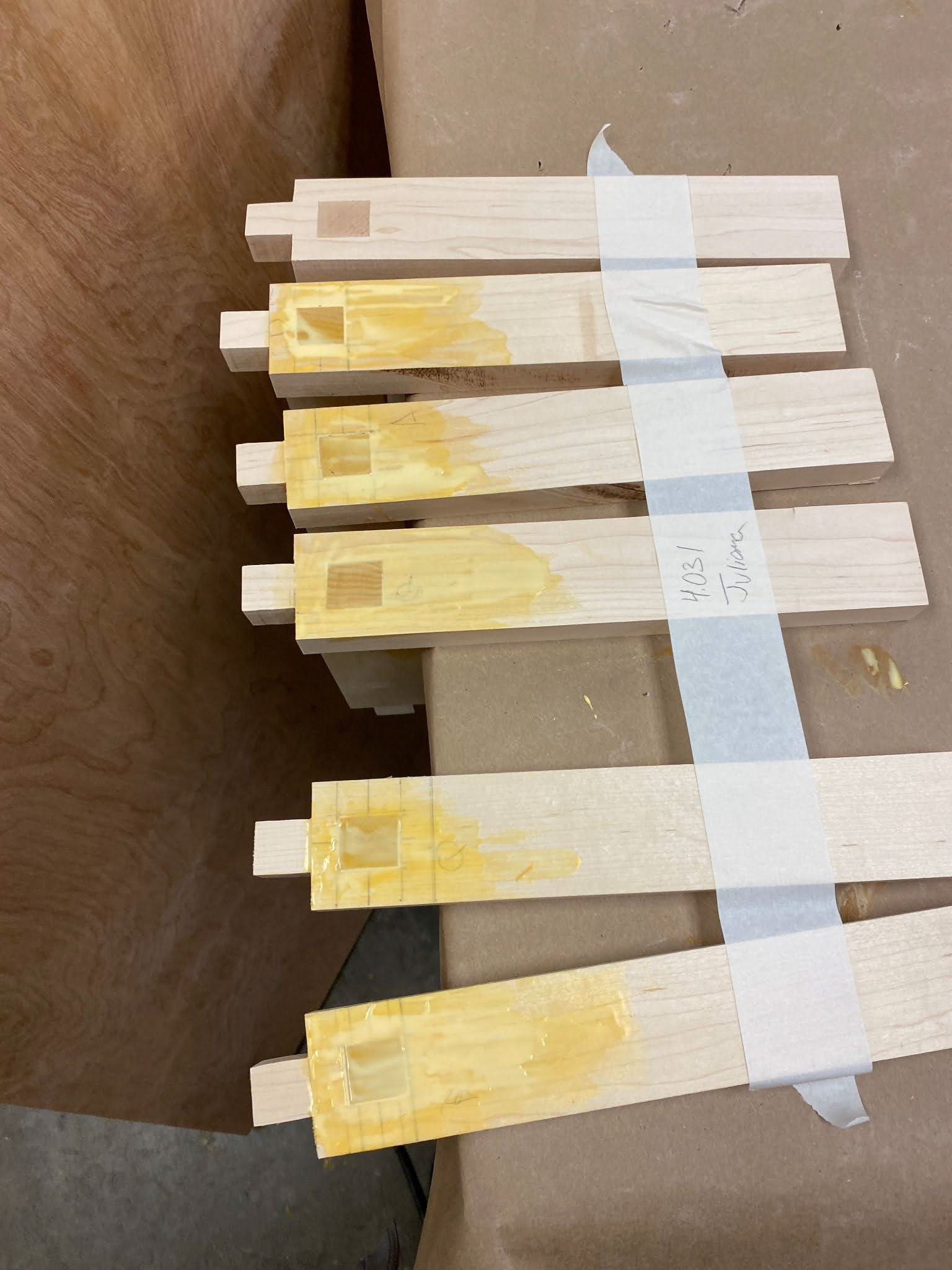 gluing leg joints