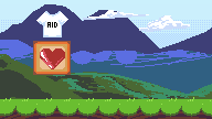 **Aid shirt, blue mountains and ground done by a fellow team member. The rest is done by me for this background.