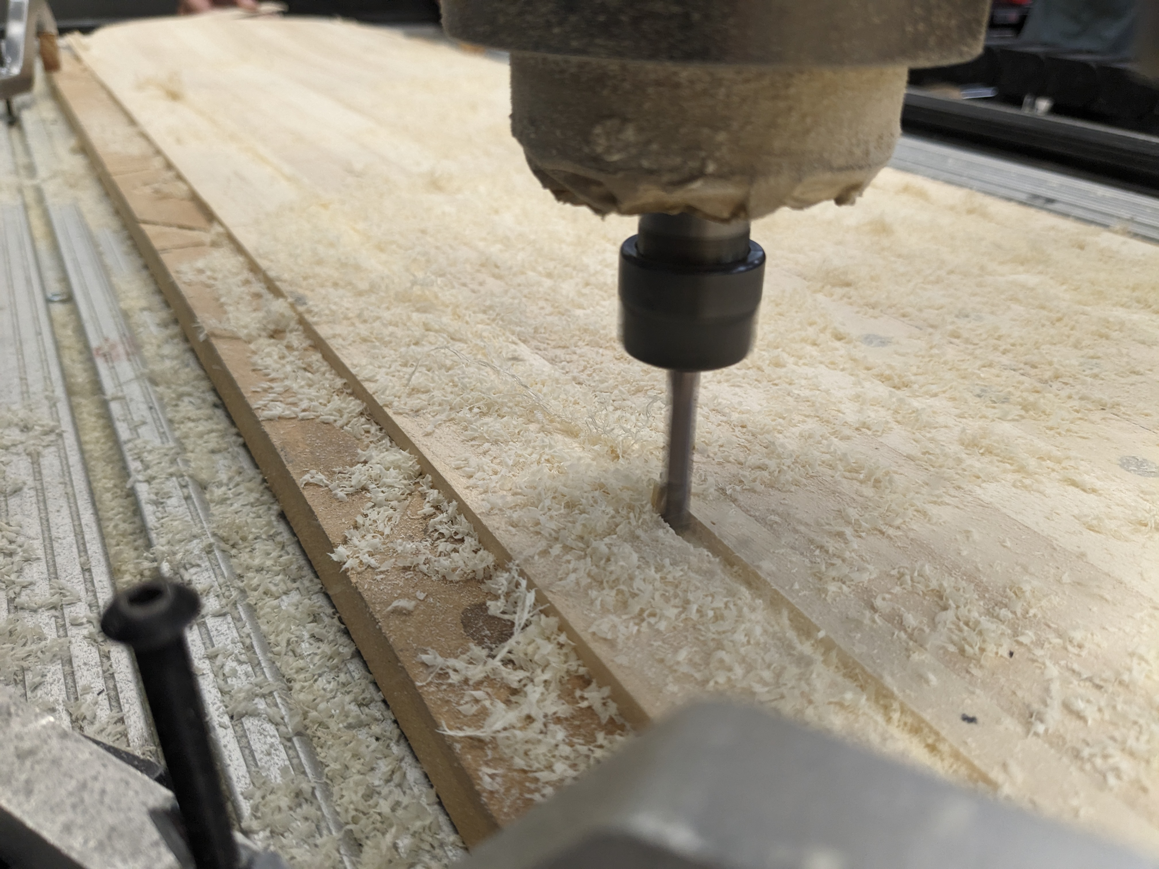 Milling out the shape.