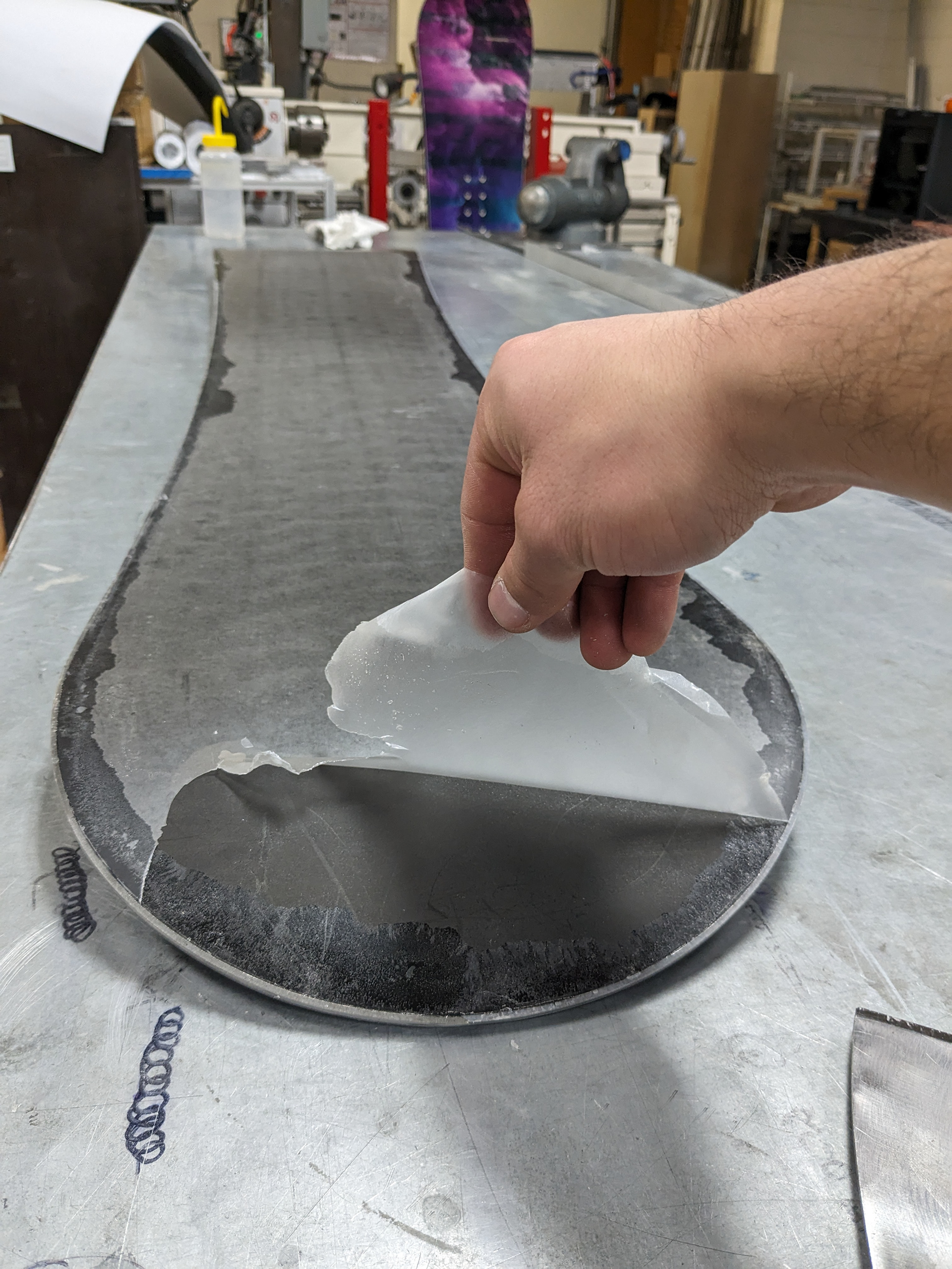 Peeling the plastic off!