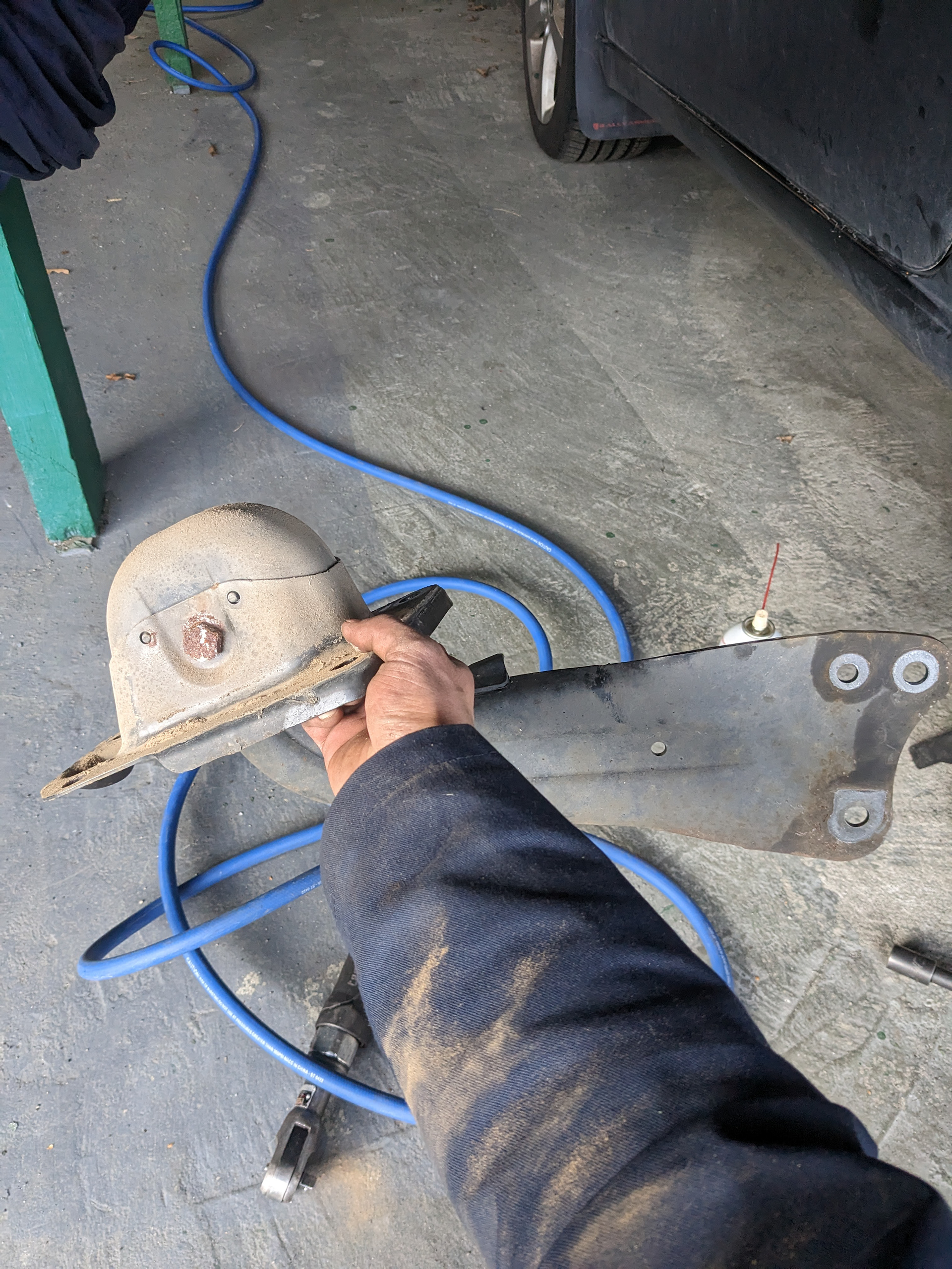 The big trailing arm bushing proved to be problematic, more on that shortly.