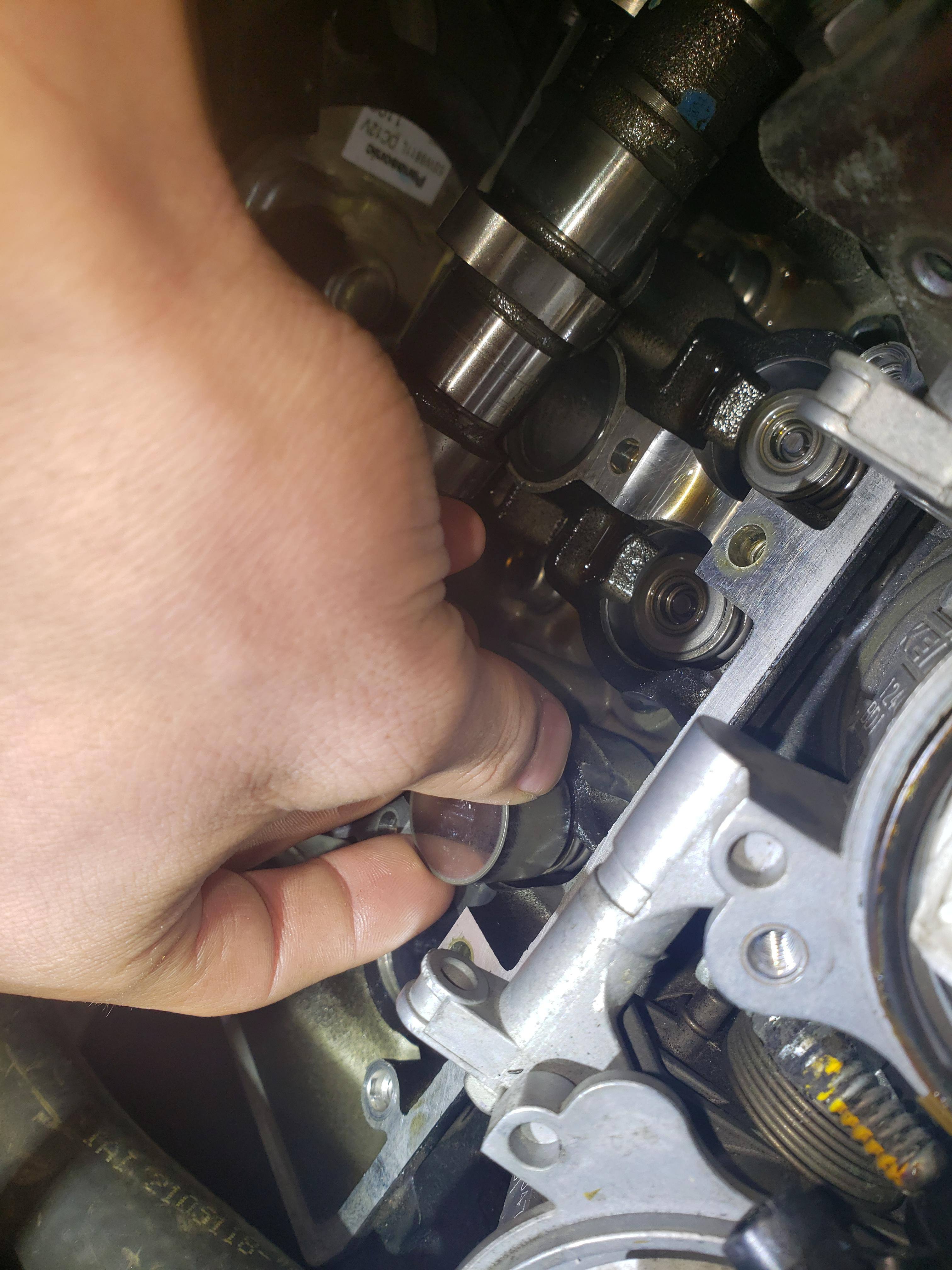 Removing cam bucket.