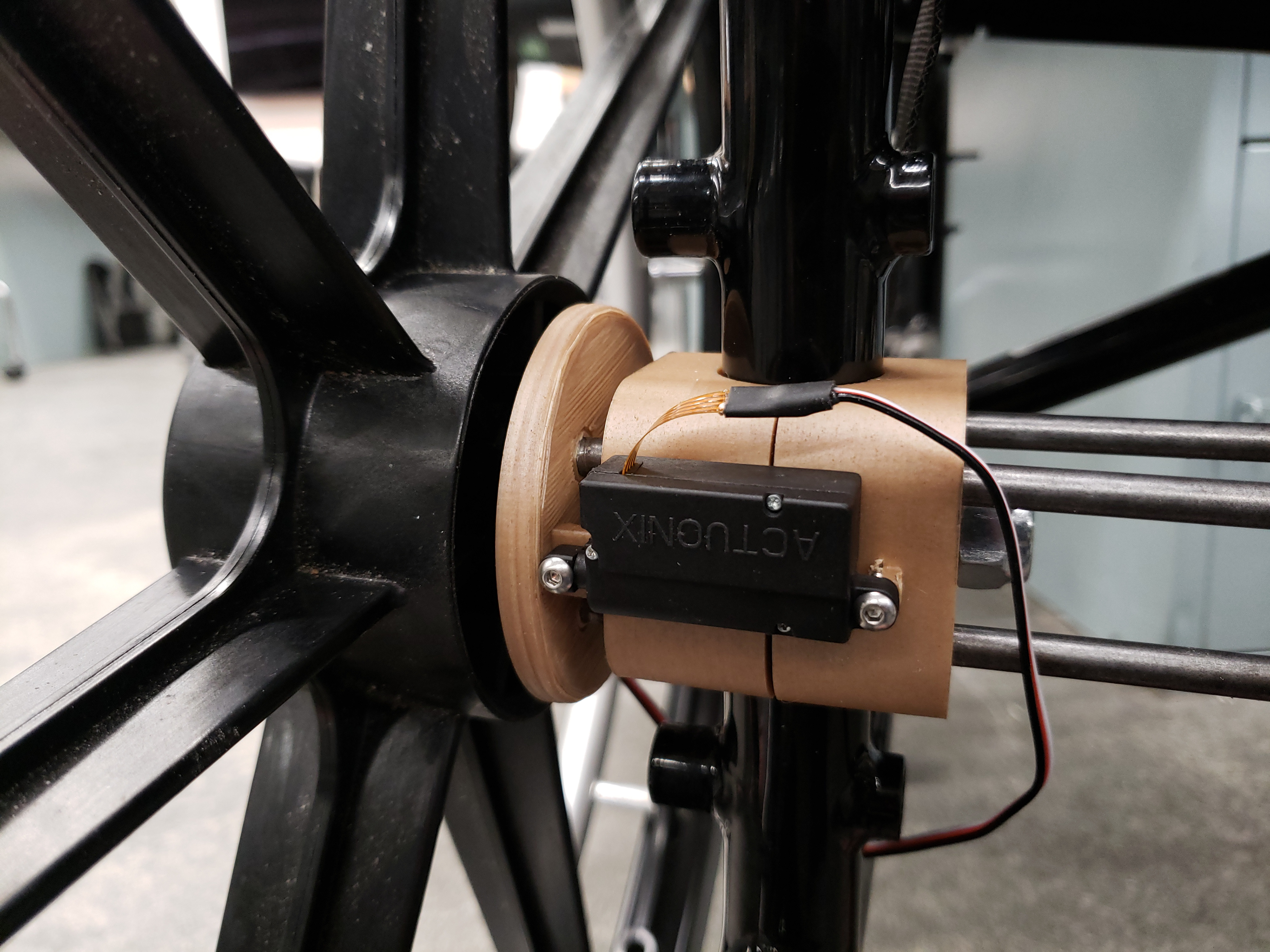 First prototype on the chair
