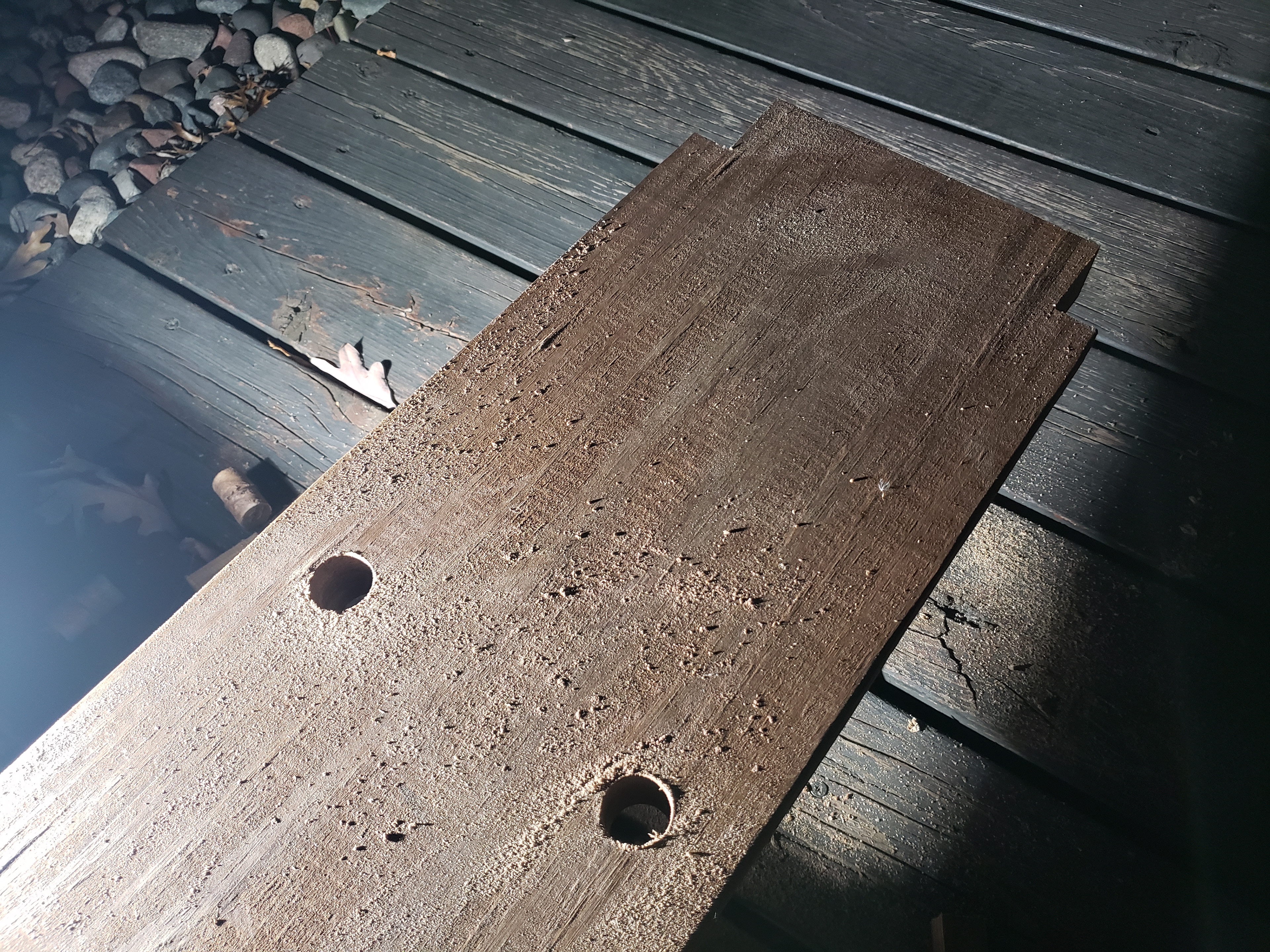 Two holes down!