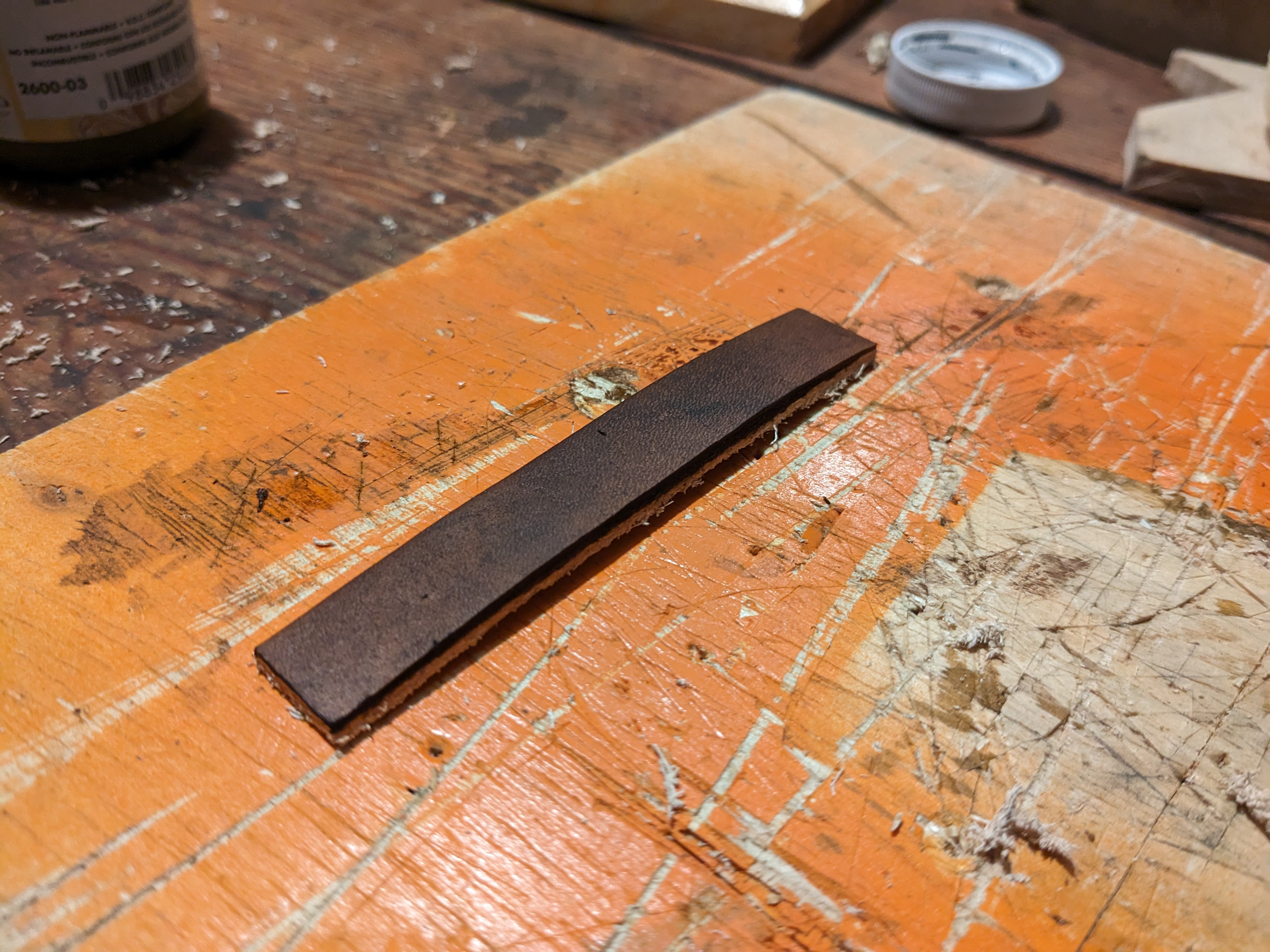 Dyeing the belt loop.