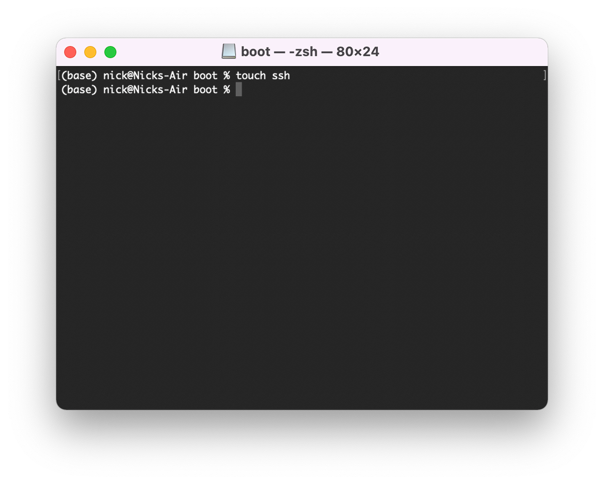 Enabling SSH