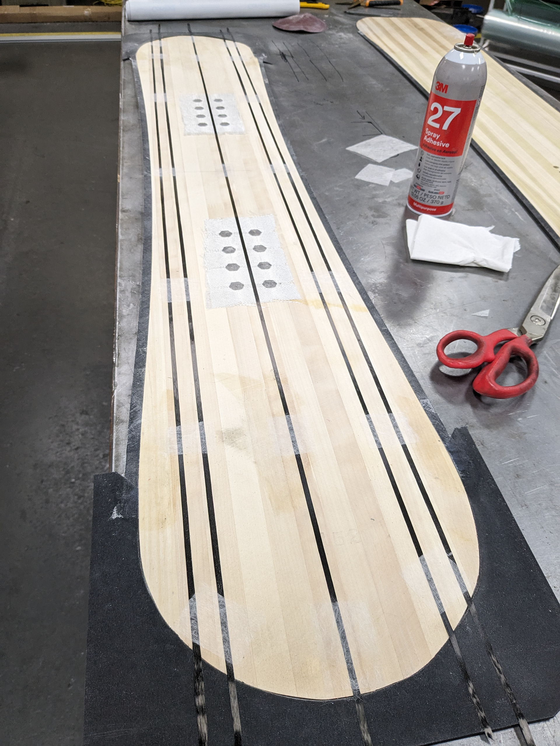 Carbon fiber tows to make this board stiffer!