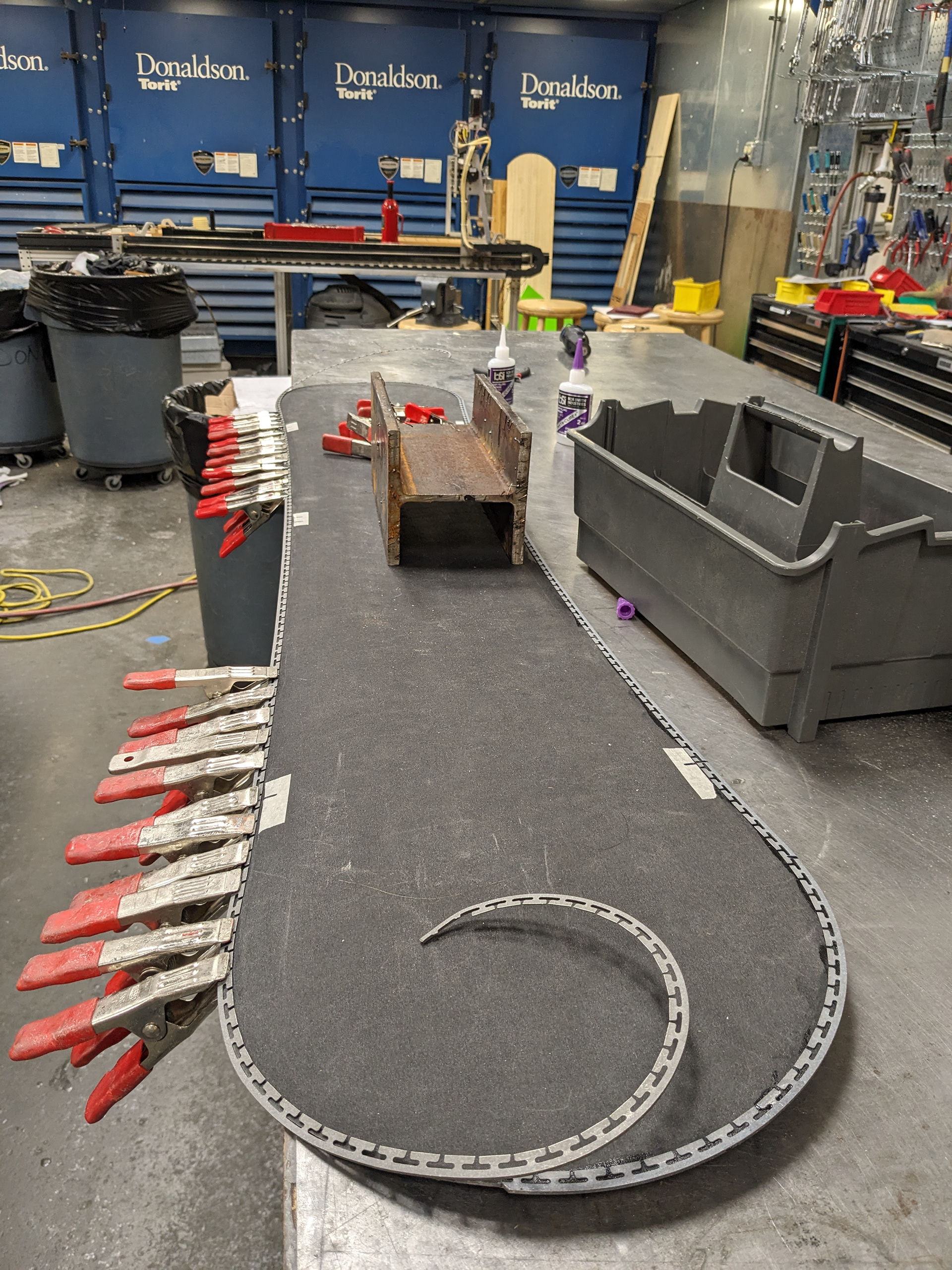 Edges glued up, still need trimming.