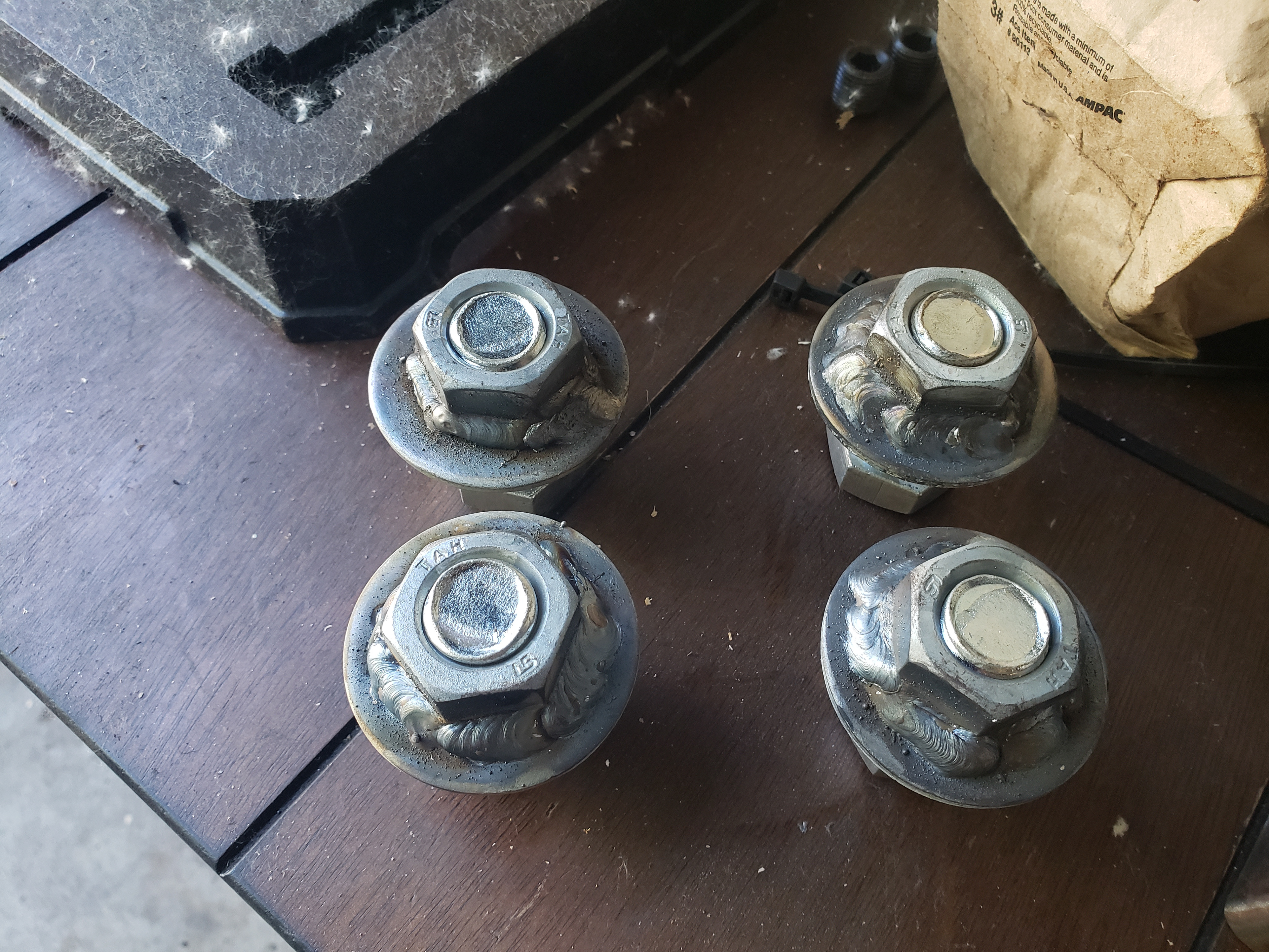 4 feet, ready to be welded to the legs.