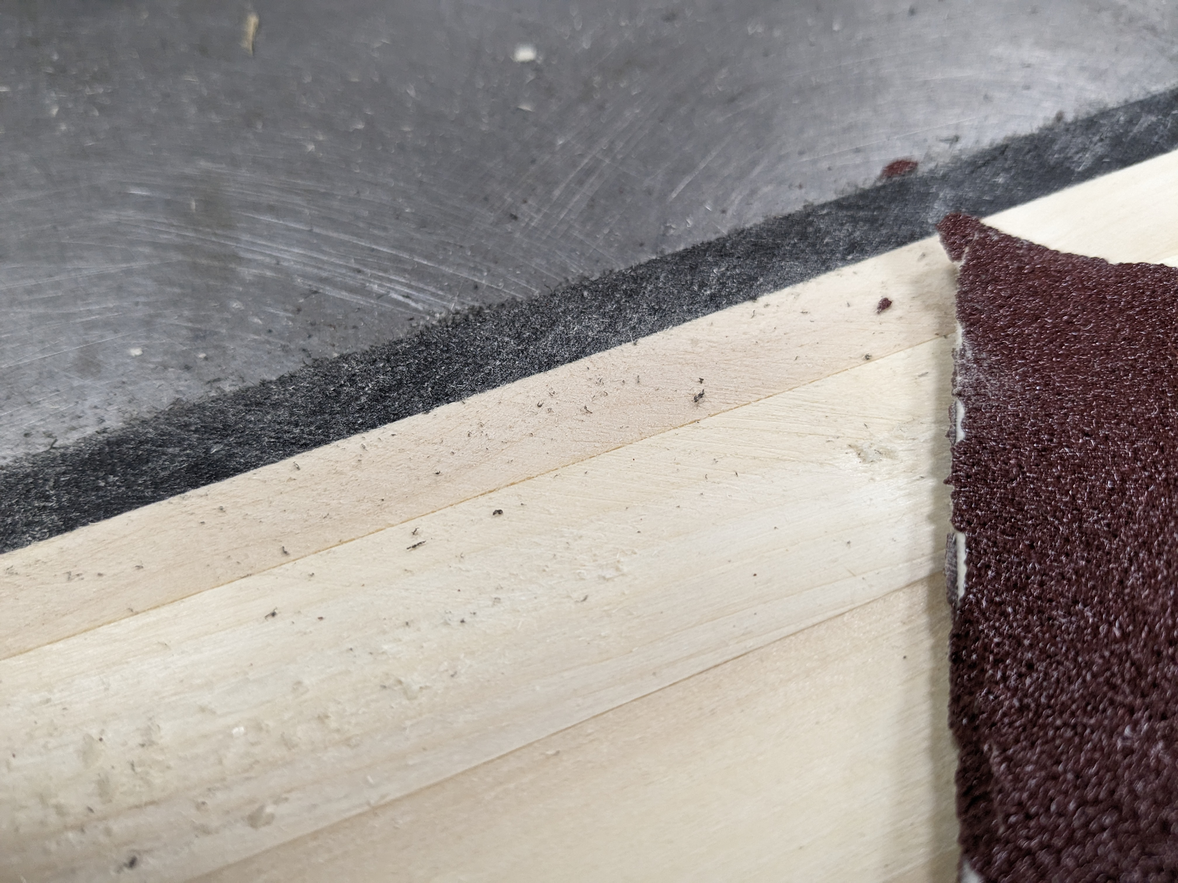 We roughen the sidewall and core to help with bonding.