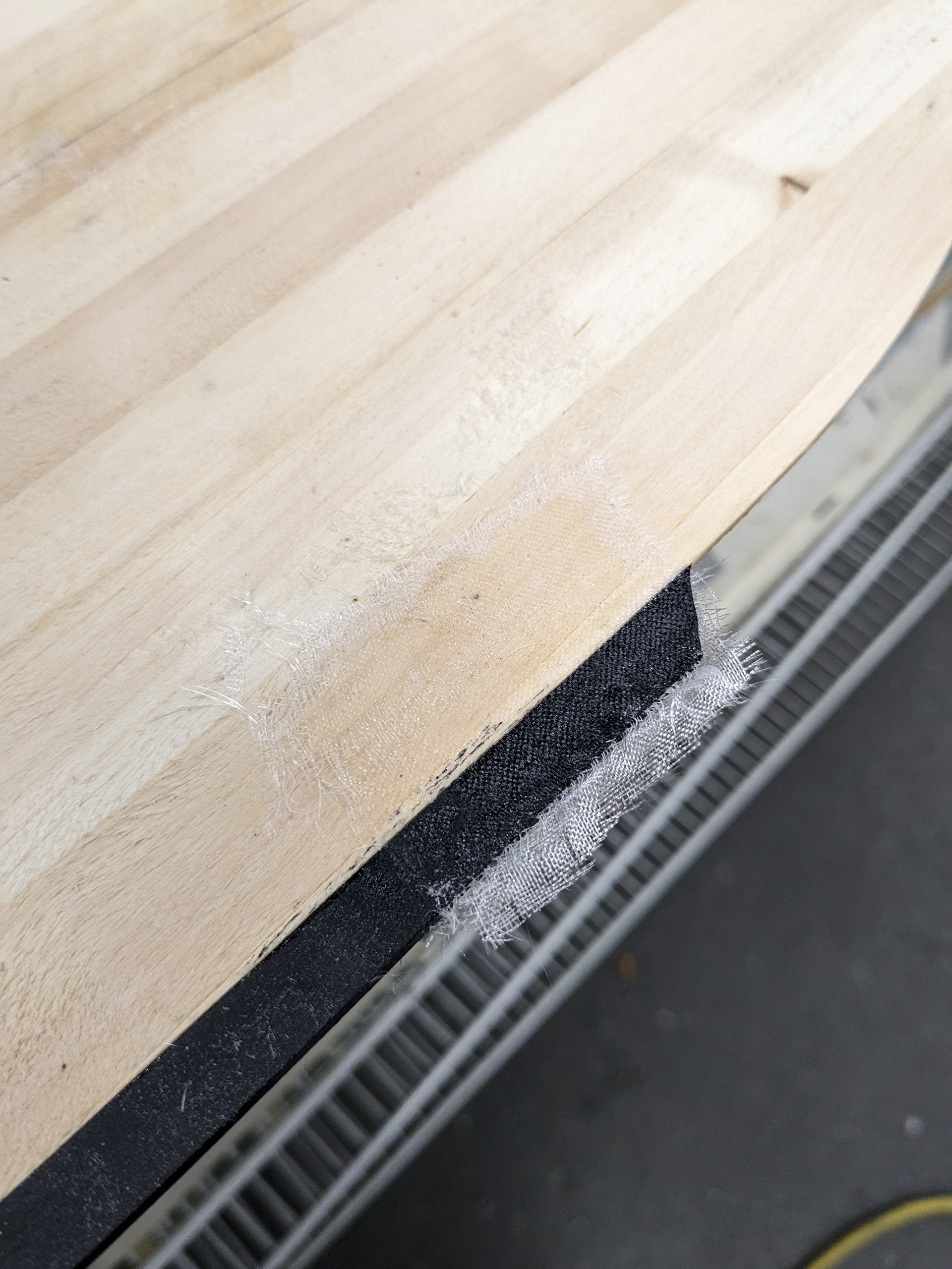 We also want to reinforce the sidewall interface before we plane the core+sidewalls.