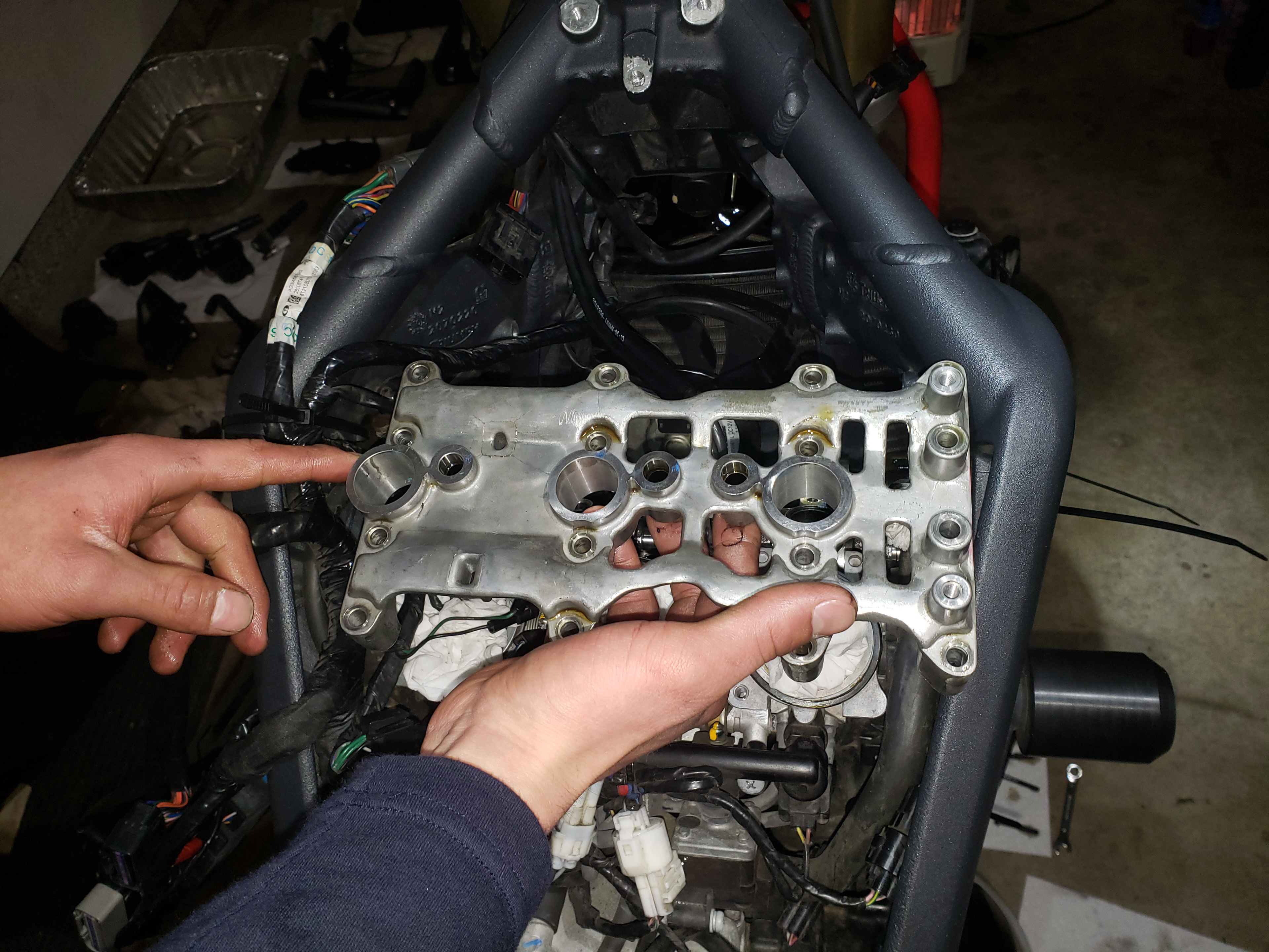 Camshaft ladder removal.