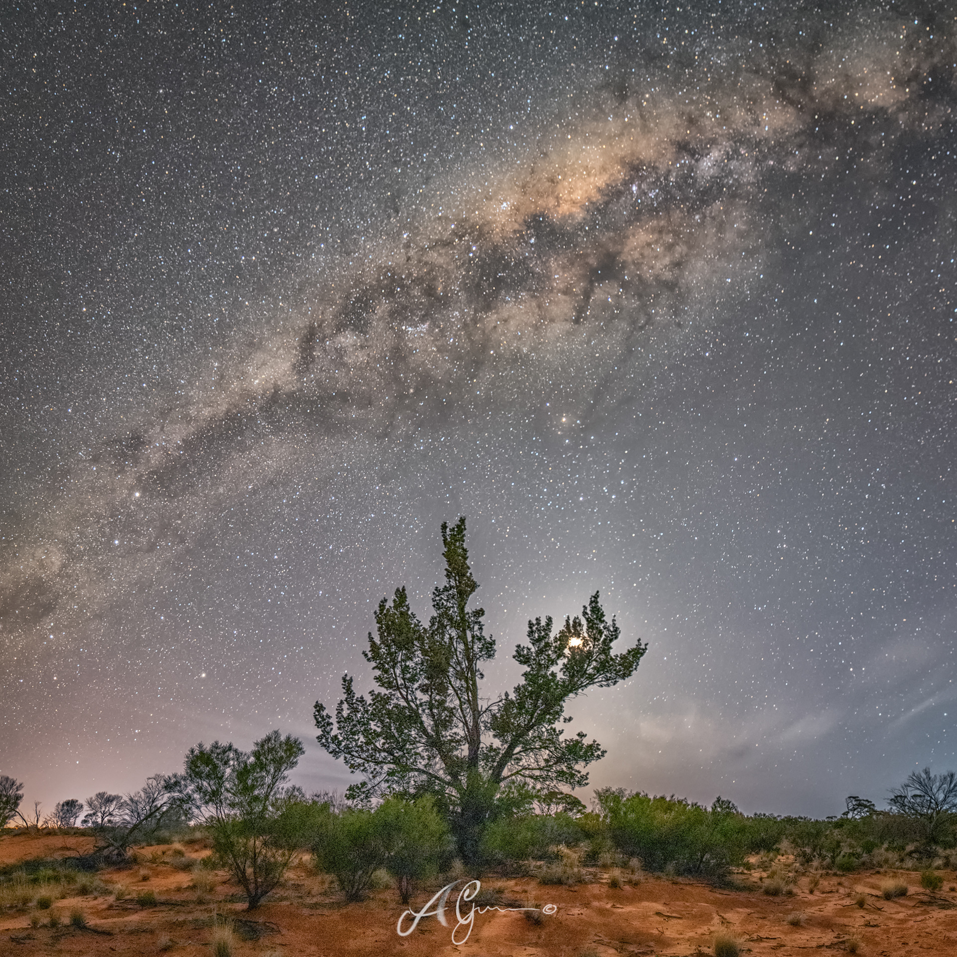 Moonlit Outback Night sky