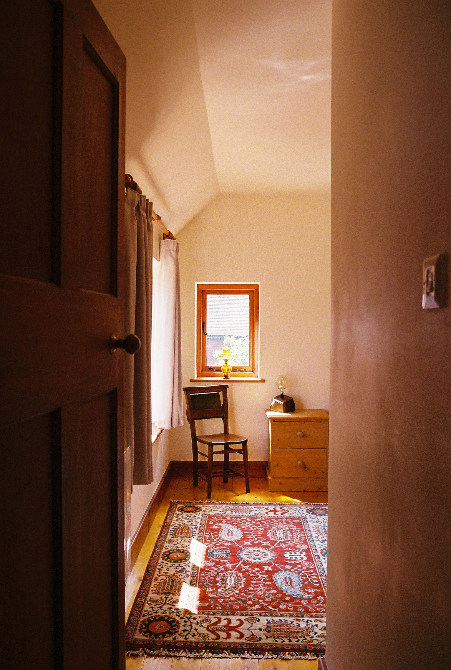 framed bedroom entrance
