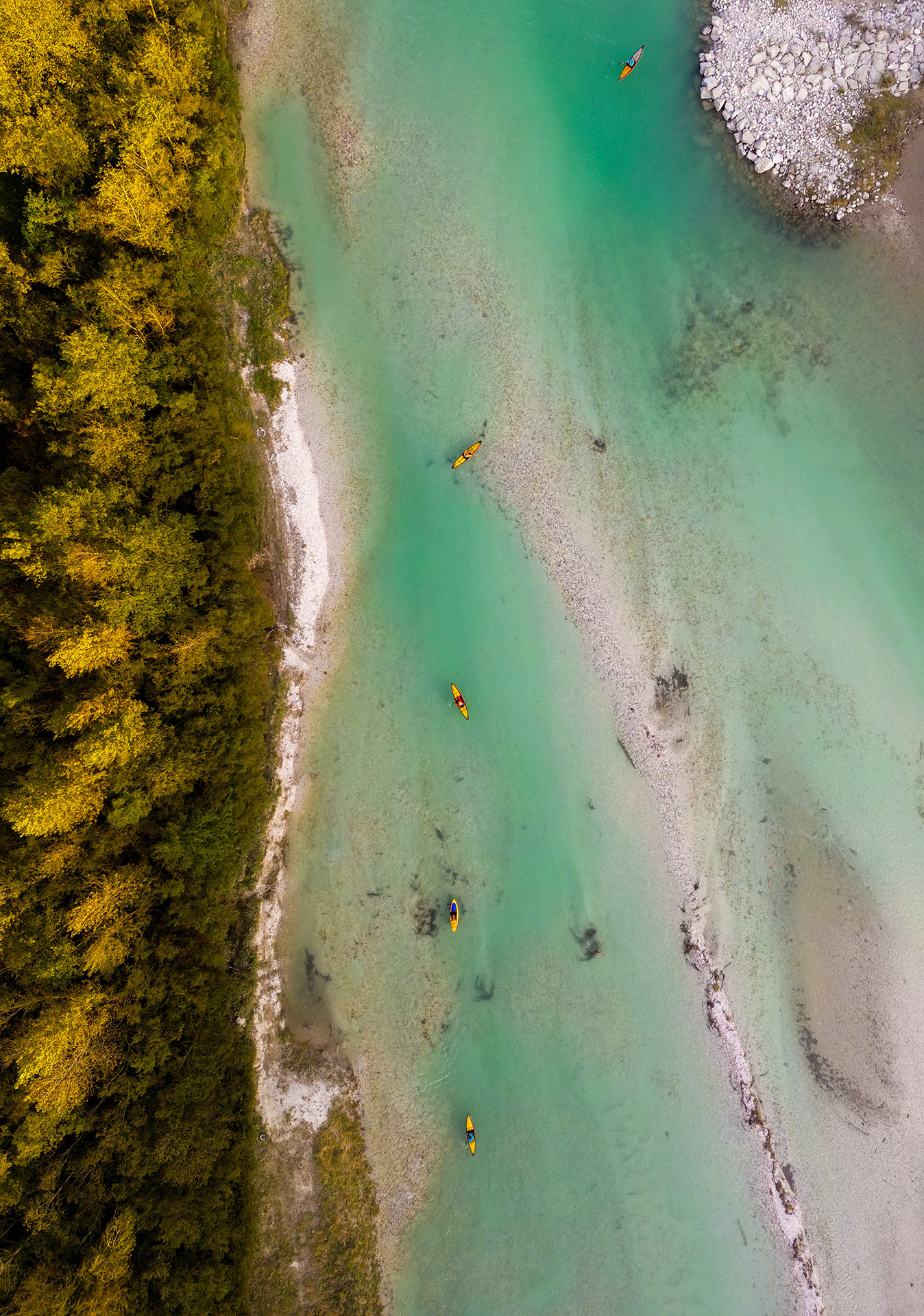 Kanuji na reki Soči