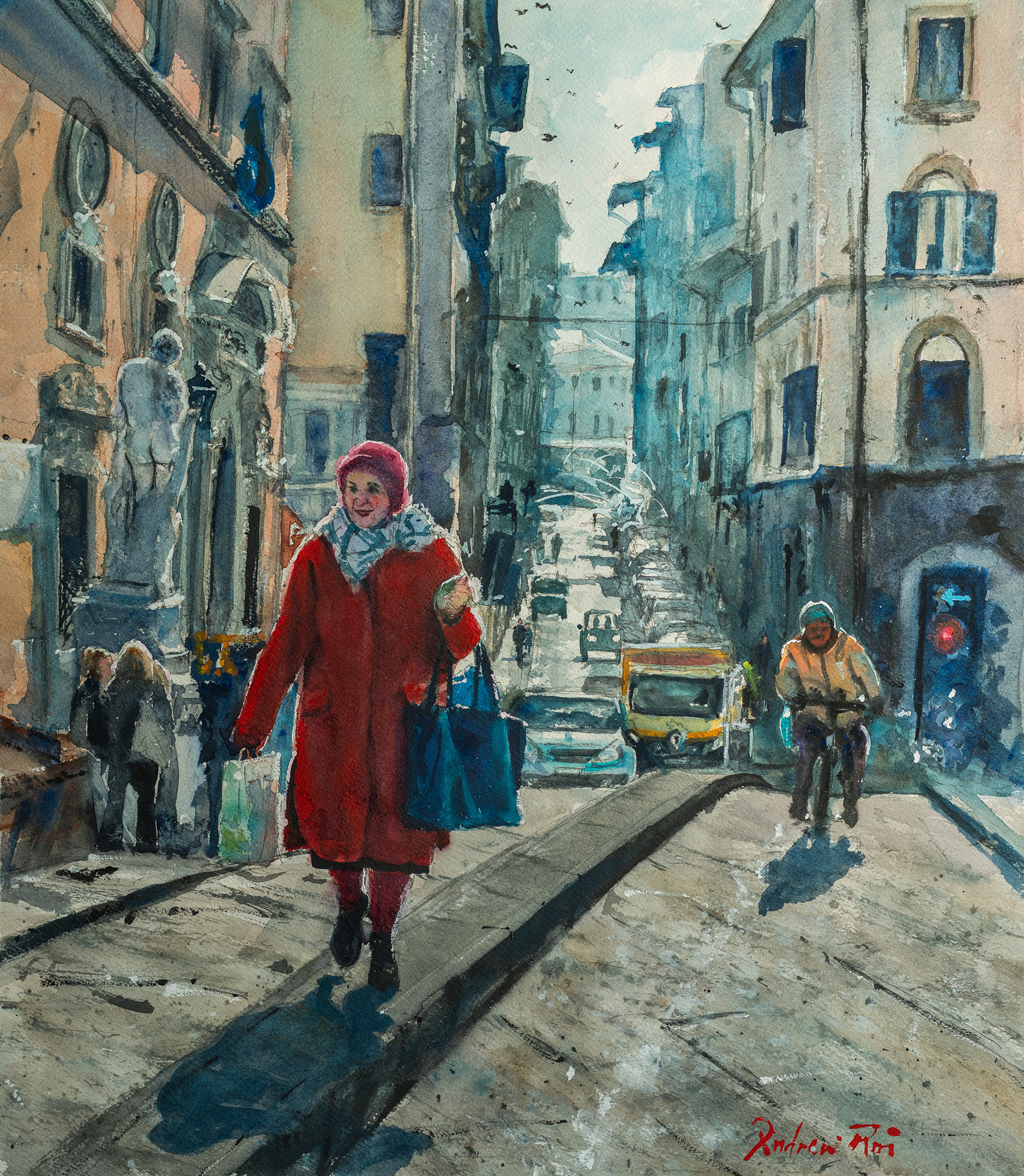 Lady in a Red Coat - Florence
