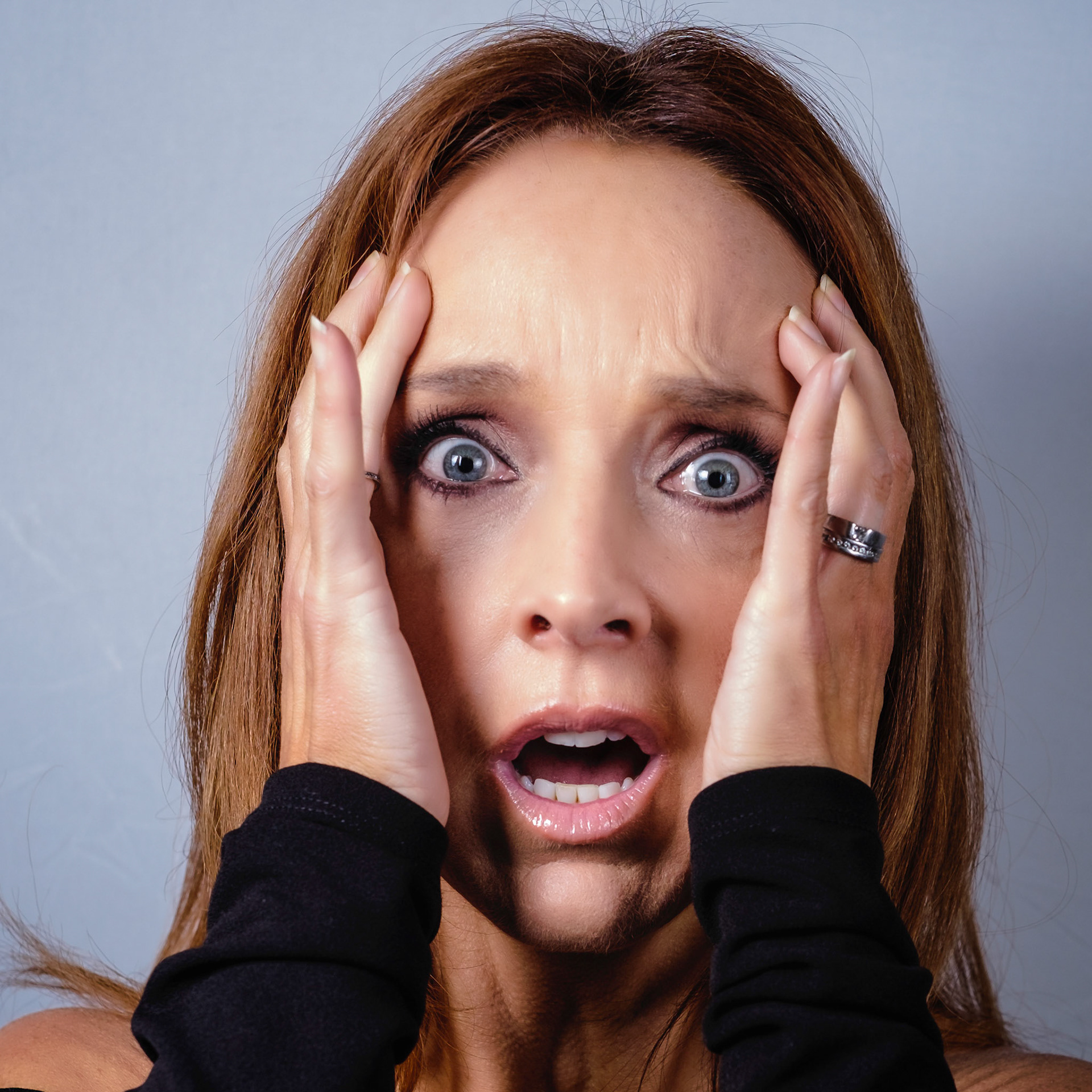 The many faces of actor Joanne Mitchell. Shot in a Brighton Studio for promotion of her umcoming roles