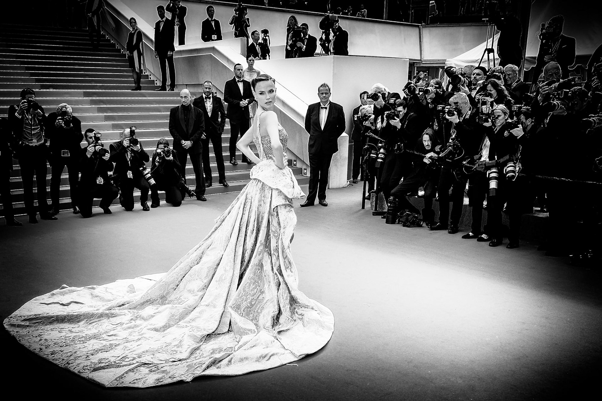 Natasha Poly poses at on the red carpet for Oh Mercy! on Wednesday 22 May 2019 at the 72nd Festival de Cannes, Palais des Festivals, Cannes. Pictured: Natasha Poly. Editors Note: This image as been converted to monochrome. Picture by Julie Edwards/LFI/Avalon. All usages must be credited Julie Edwards/LFI/Avalon. All usages must be credited Julie Edwards/LFI/Avalon.