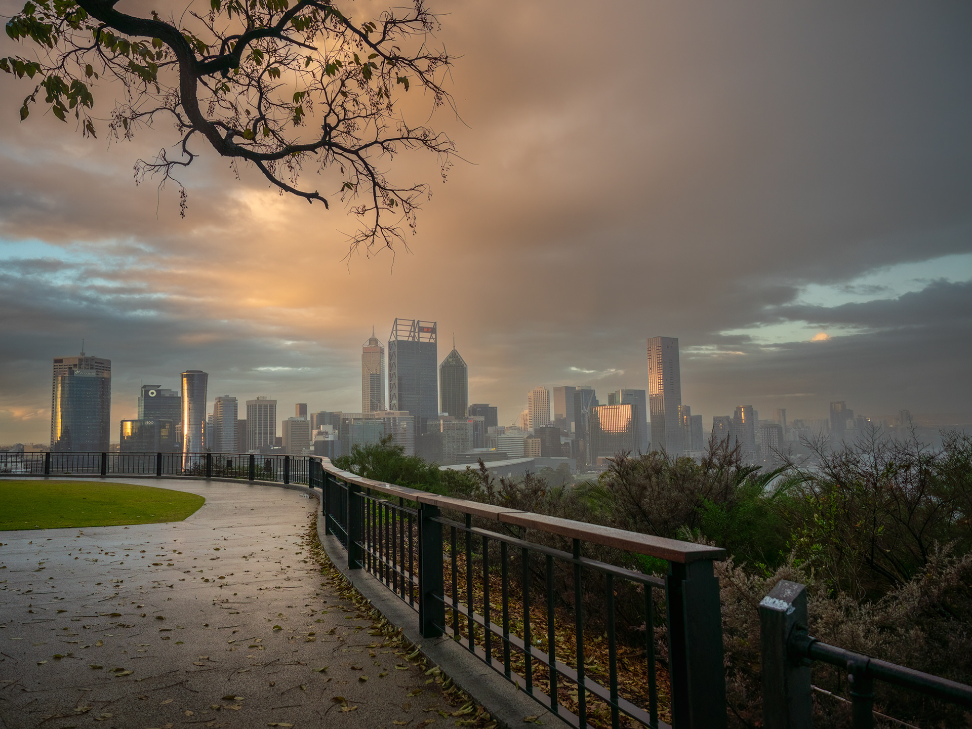 Perth during a rainy evening
