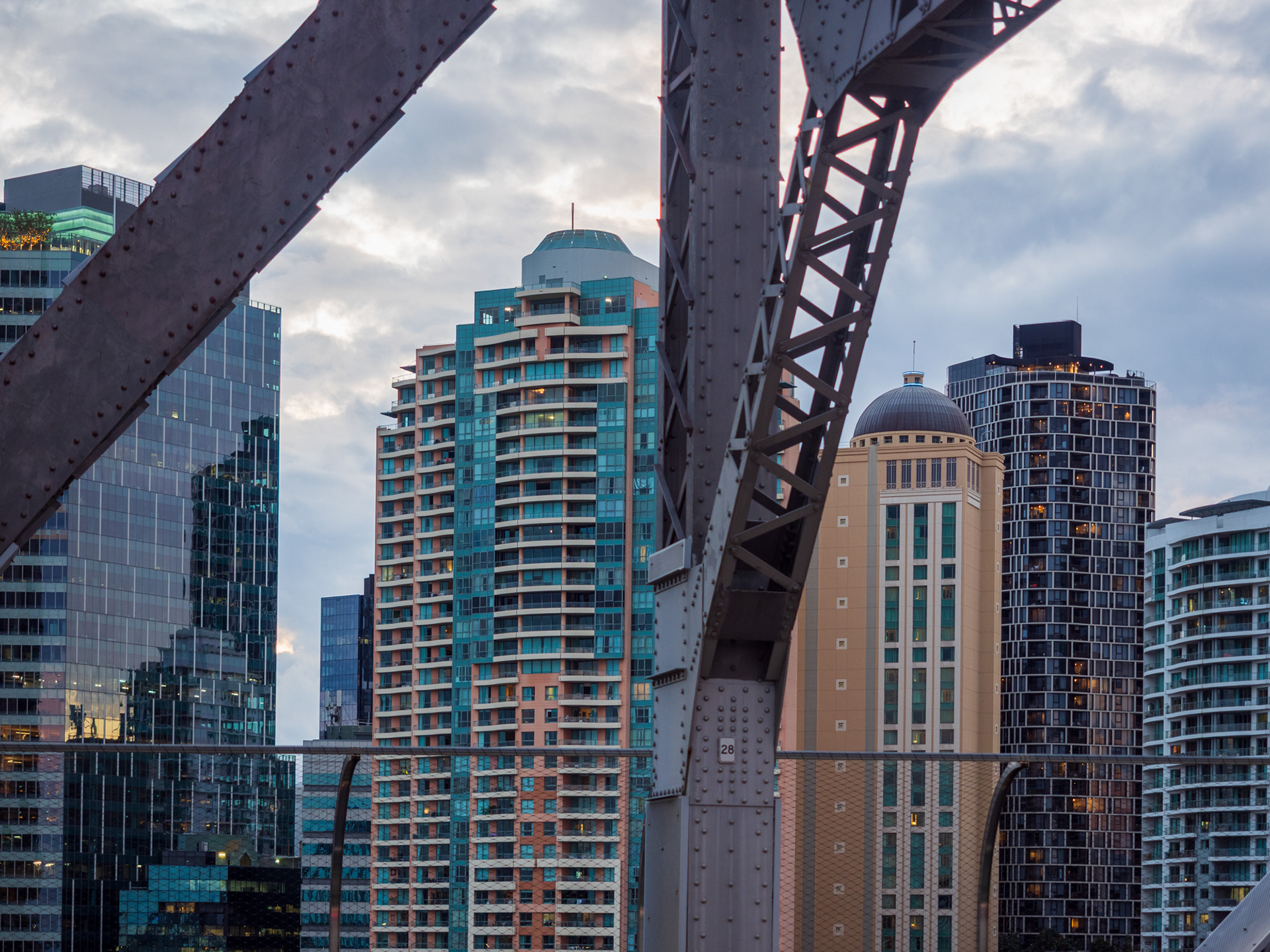 Brisbane QLD. Crossing the Friendship Bridge