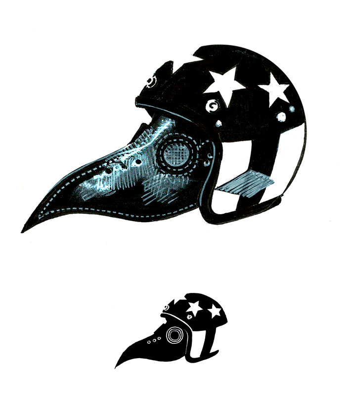 Punk/blues band illustration, and logo