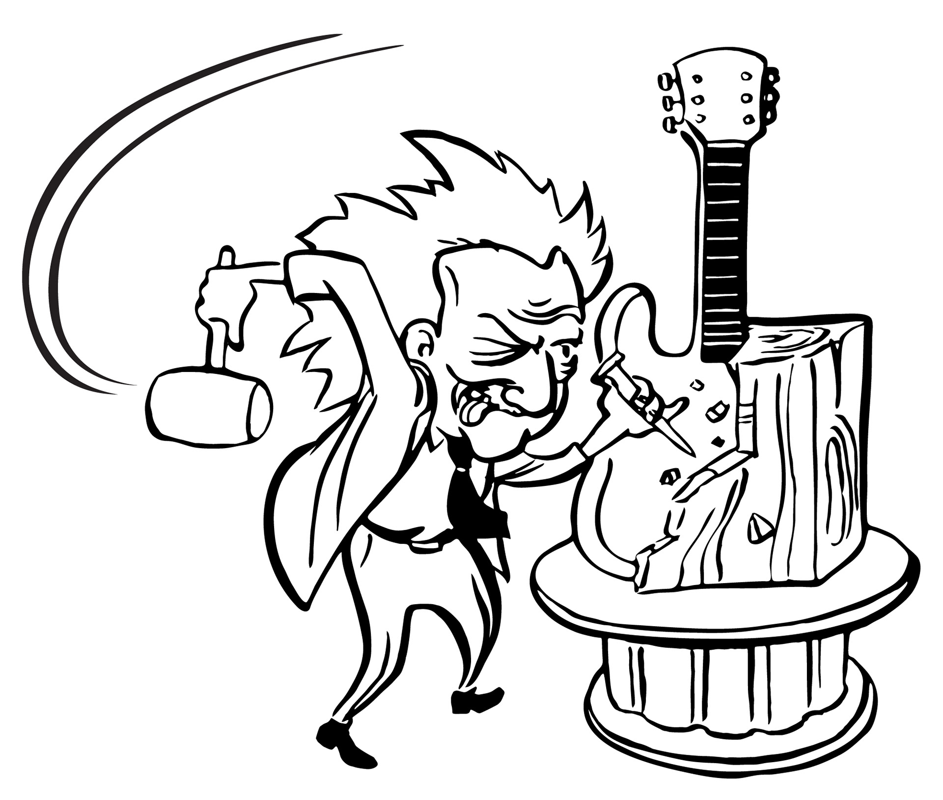 Guitar shop illustration