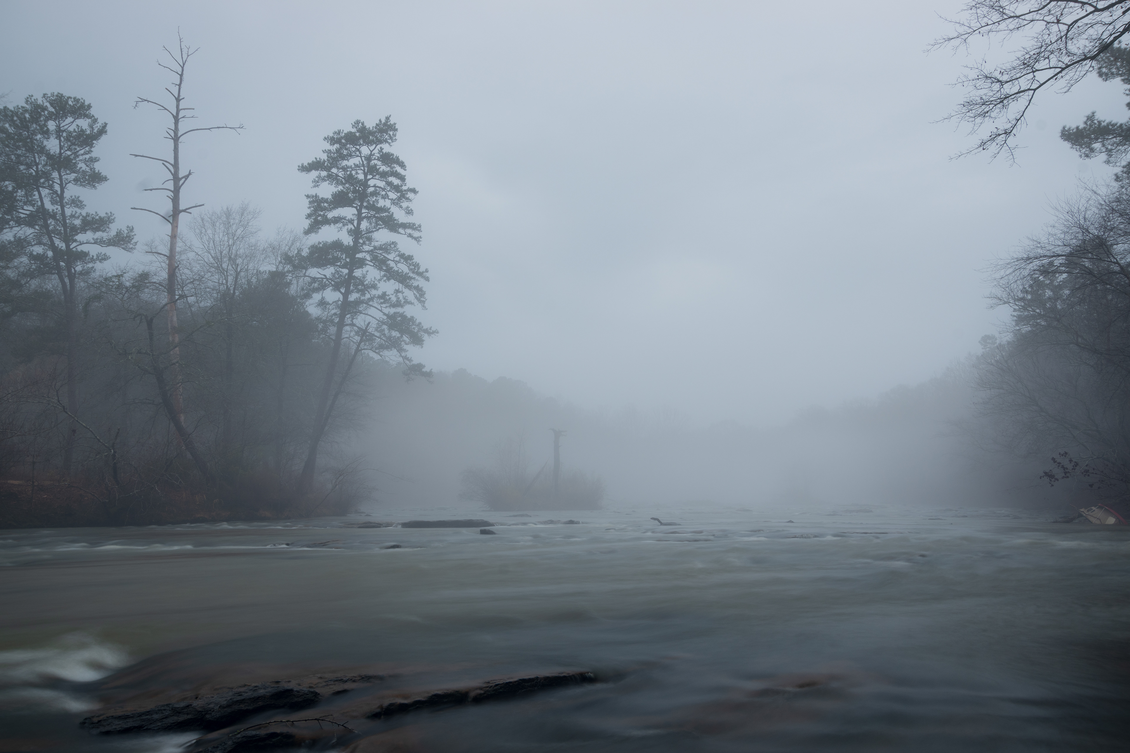 Middle Oconee River in Fog January 2023