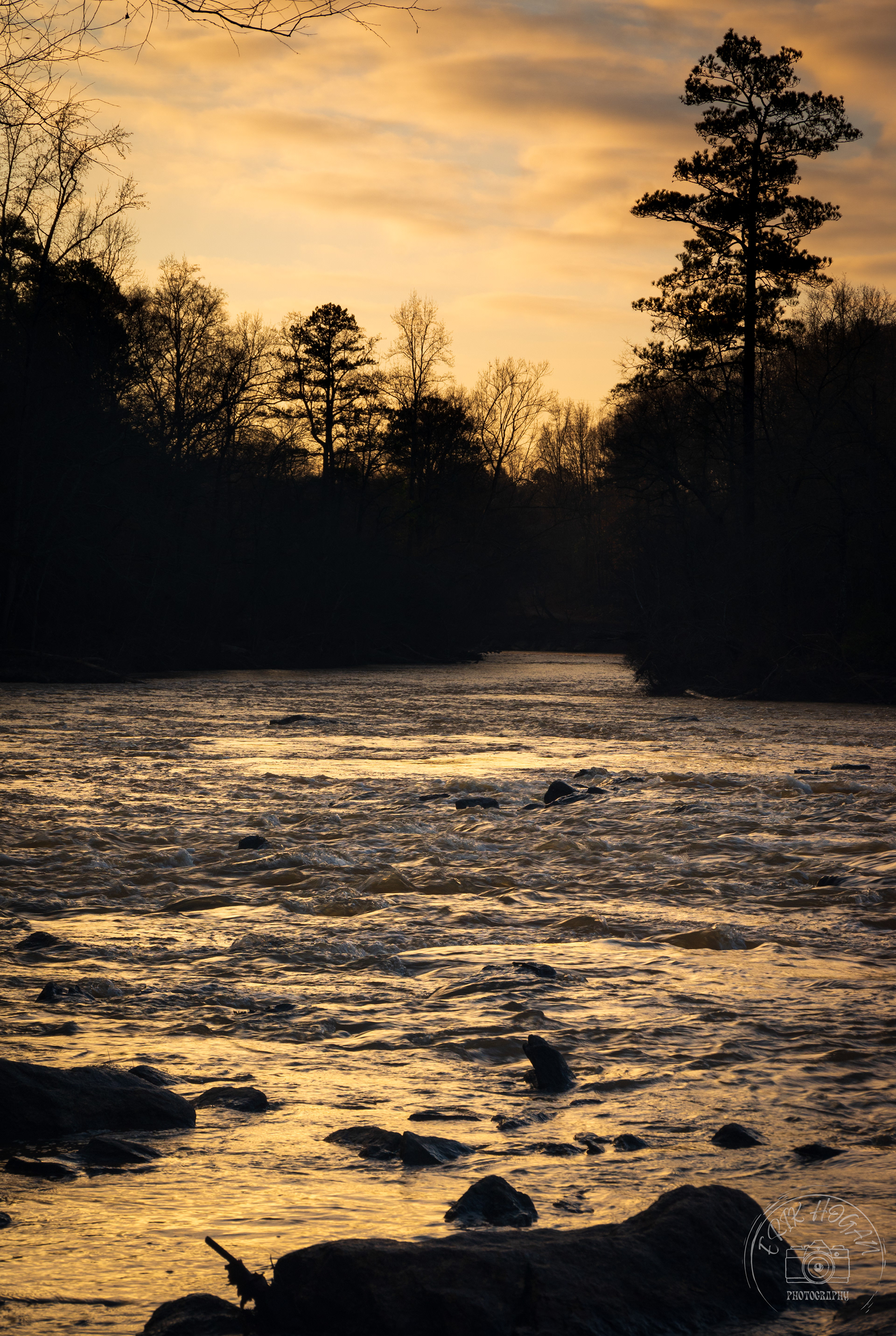 Middle Oconee River Golden Hour January 2023
