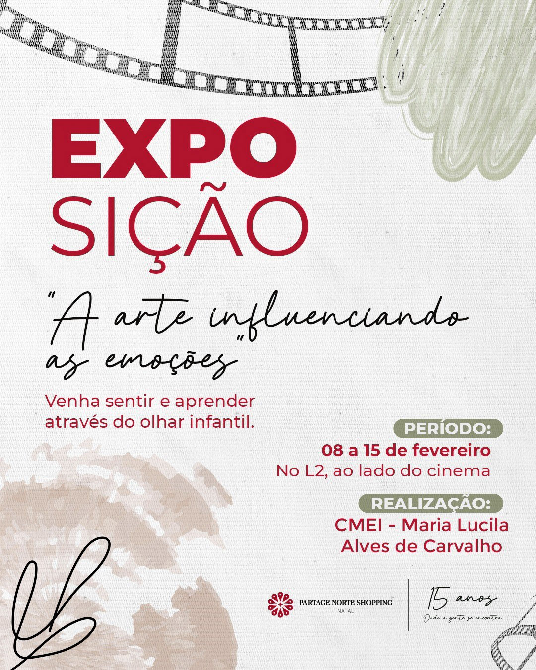 Imagem de divulgação da exposição "a arte influenciando as emoções"