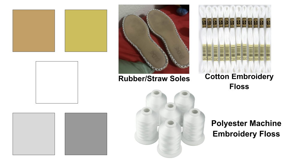 Pasiphaë Shoes Material Board