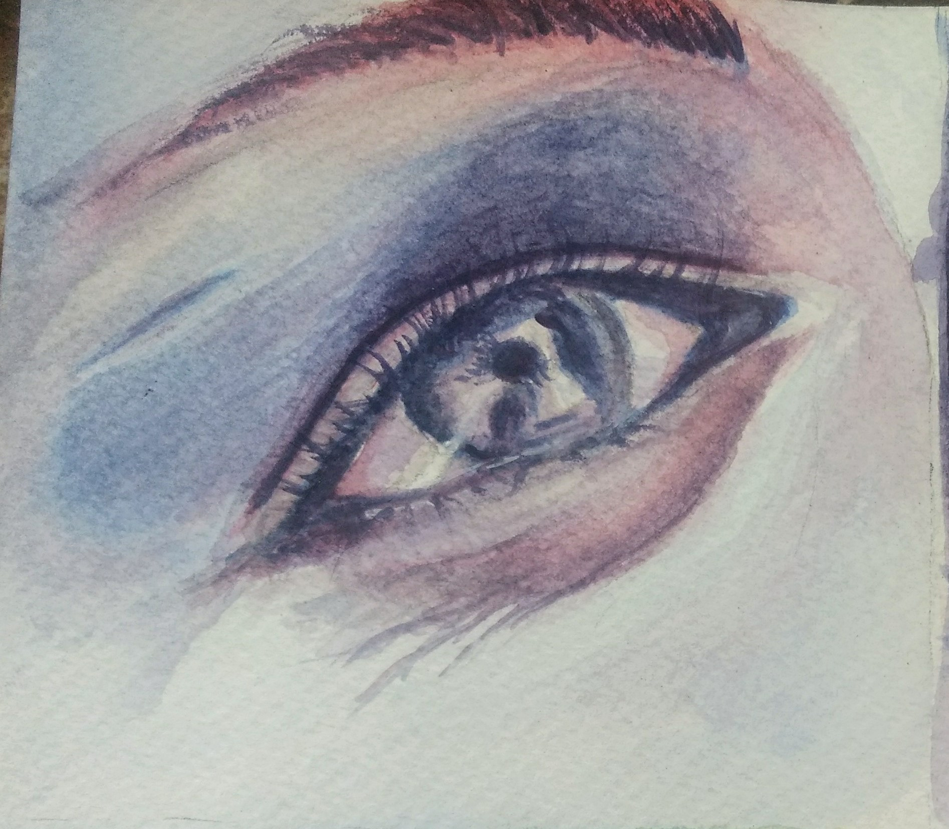 Watercolor painting of an eye - Hope