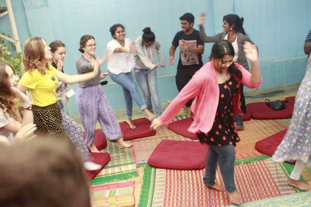 Dancing as part of an ice-breaker activity :)
