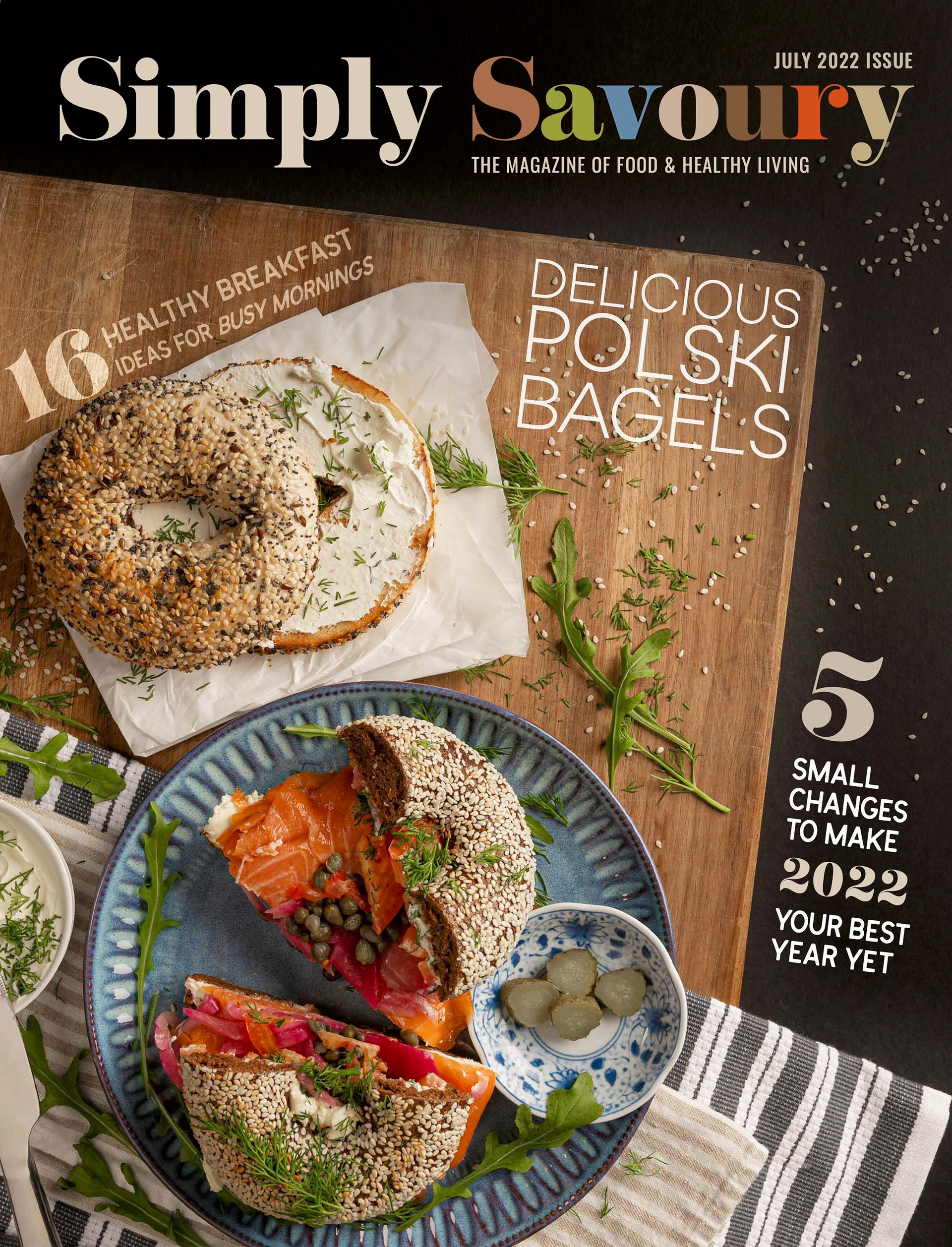 Food Magazine Cover titled Simply Savoury